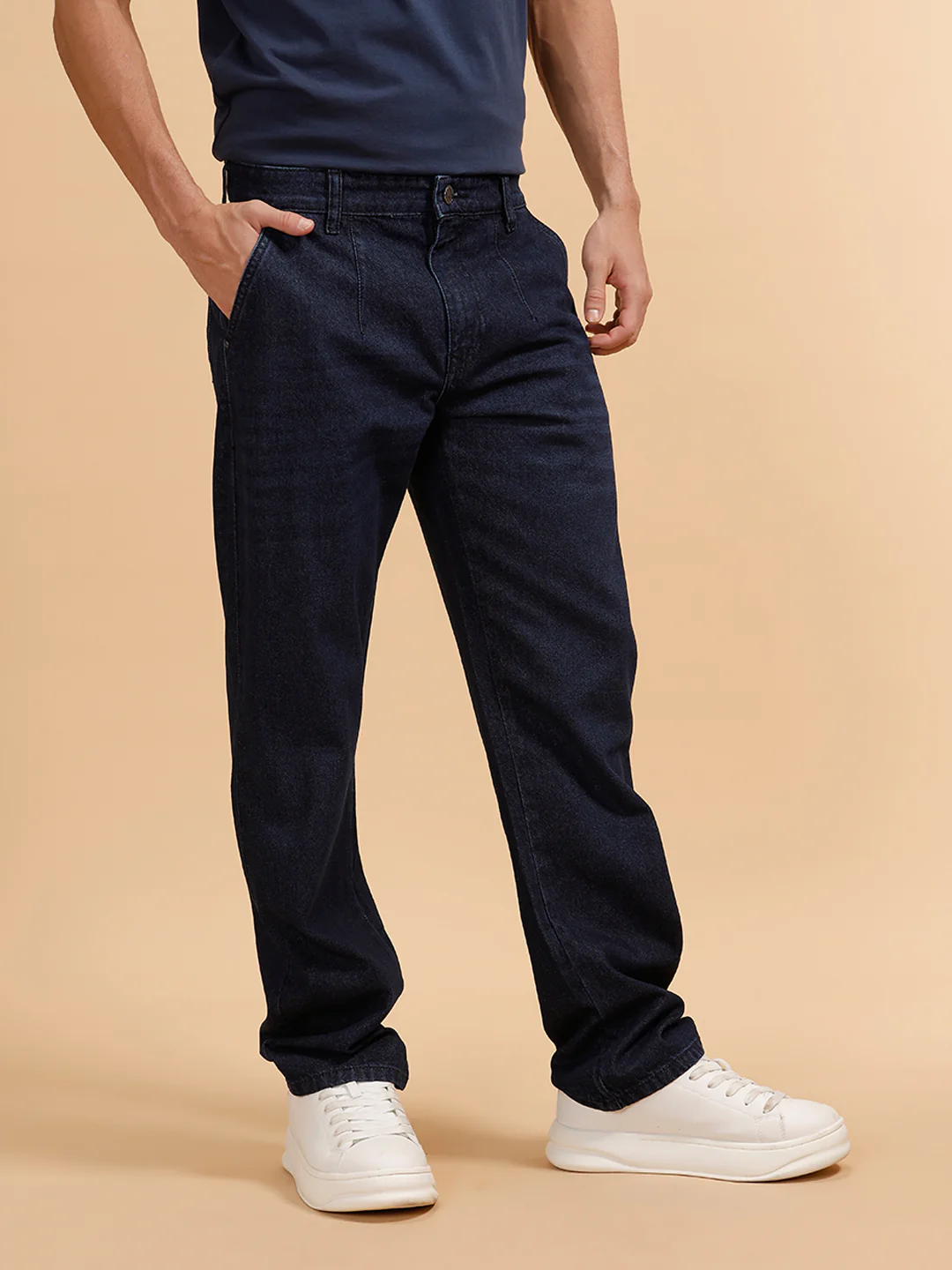 Light Fade Anti Fit Jeans | Dark Blue - Image 4