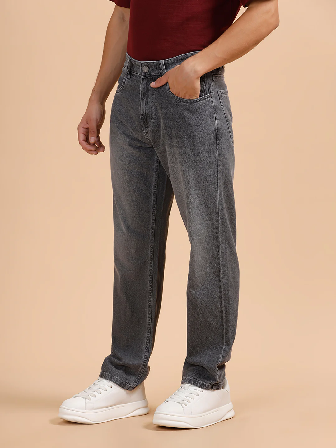 Heavy Fade Anti Fit Jeans | Grey - Image 5