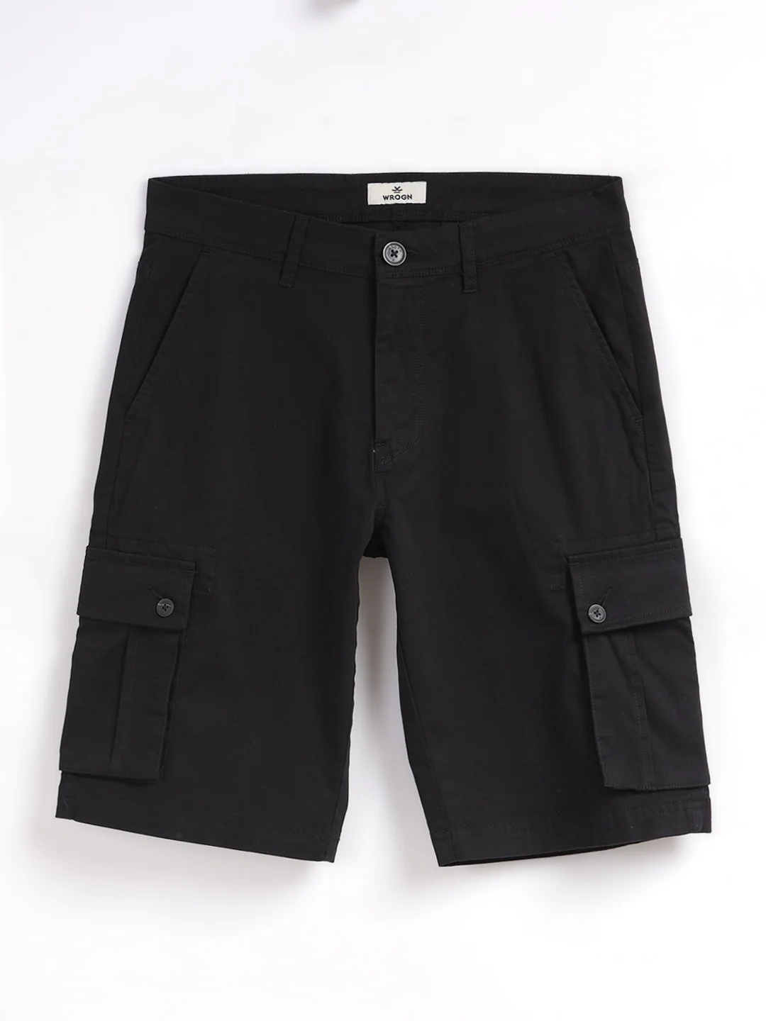 Solid Black Cargo Shorts - Image 7