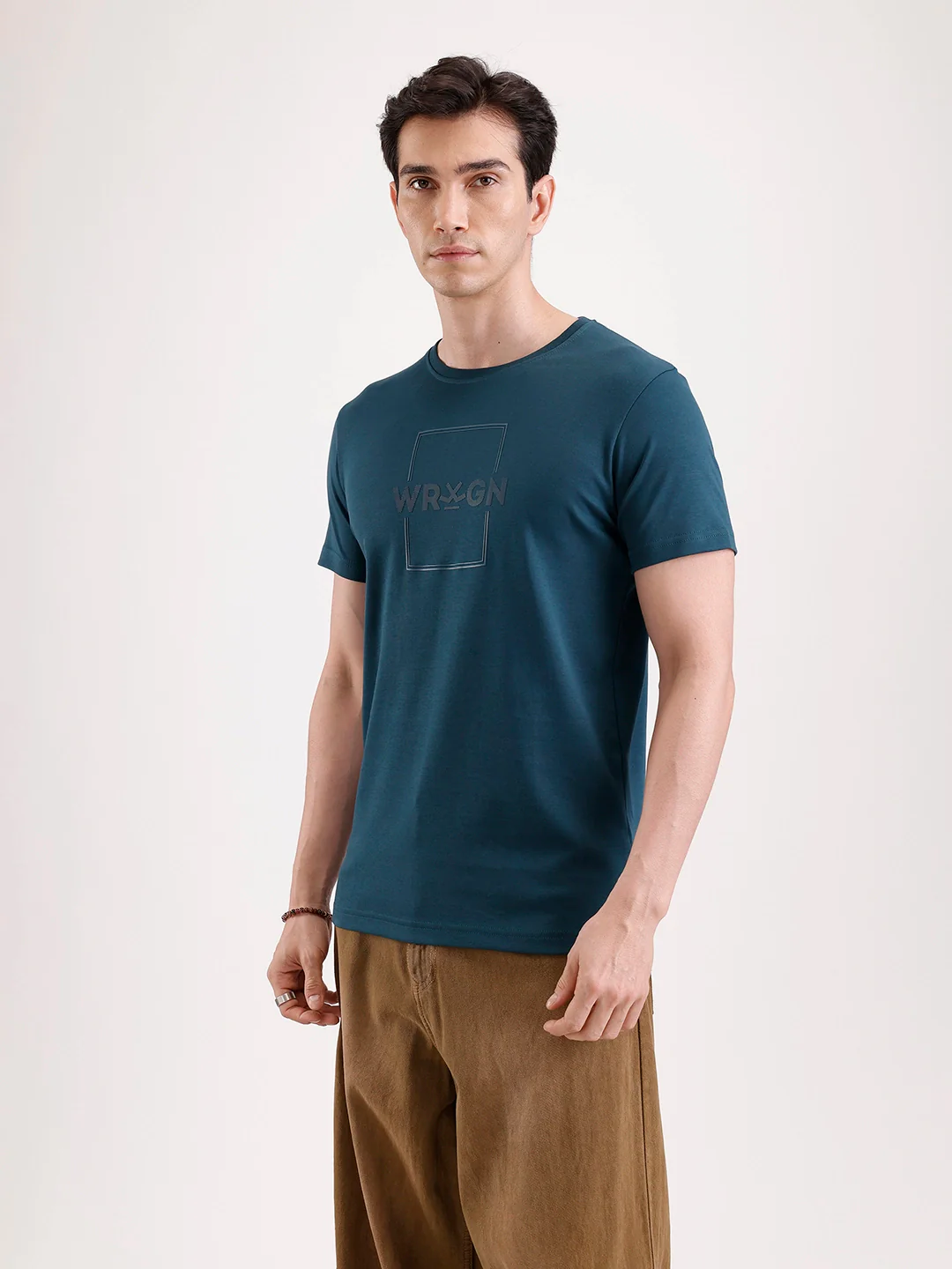 Solid HD Printed T-Shirt   |  Teal - Image 4