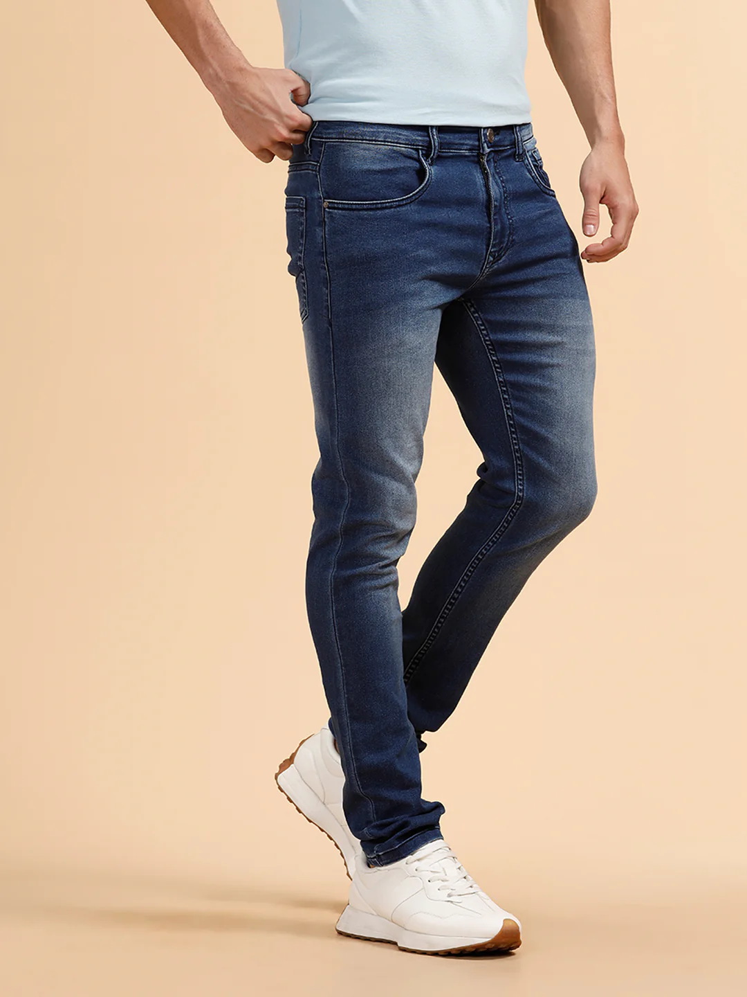 Solid Heavy Fade Jeans | Blue - Image 4