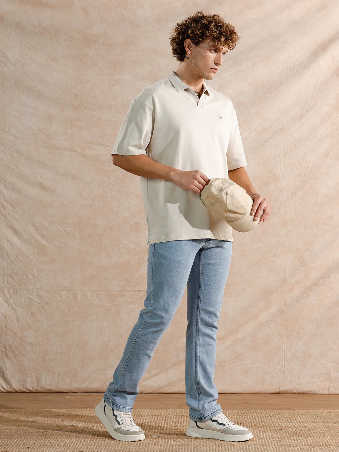 Solid Heavy Fade Straight Fit Jeans | Light Blue - Image 2
