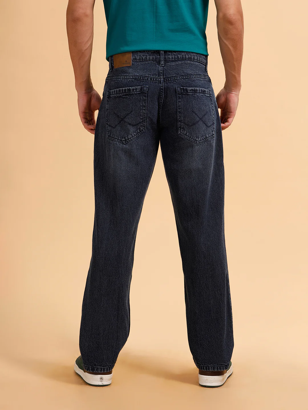 Solid Light Fade Anti Fit Jeans | Dark Blue - Image 3