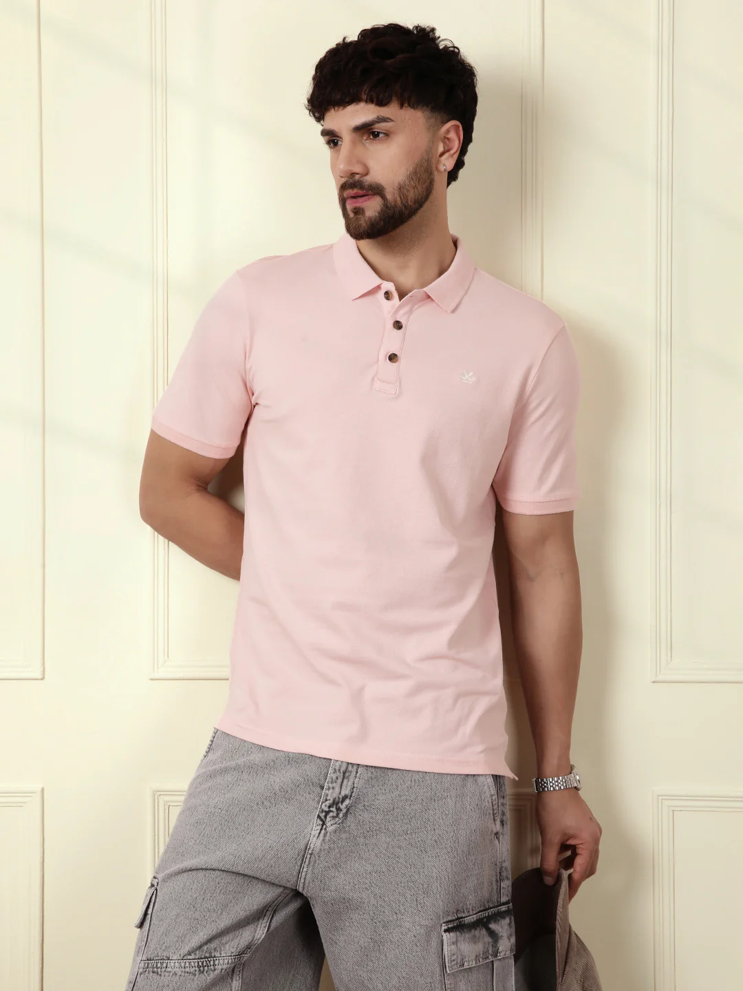 Solid Power Stretch Polo | Pink - Image 2