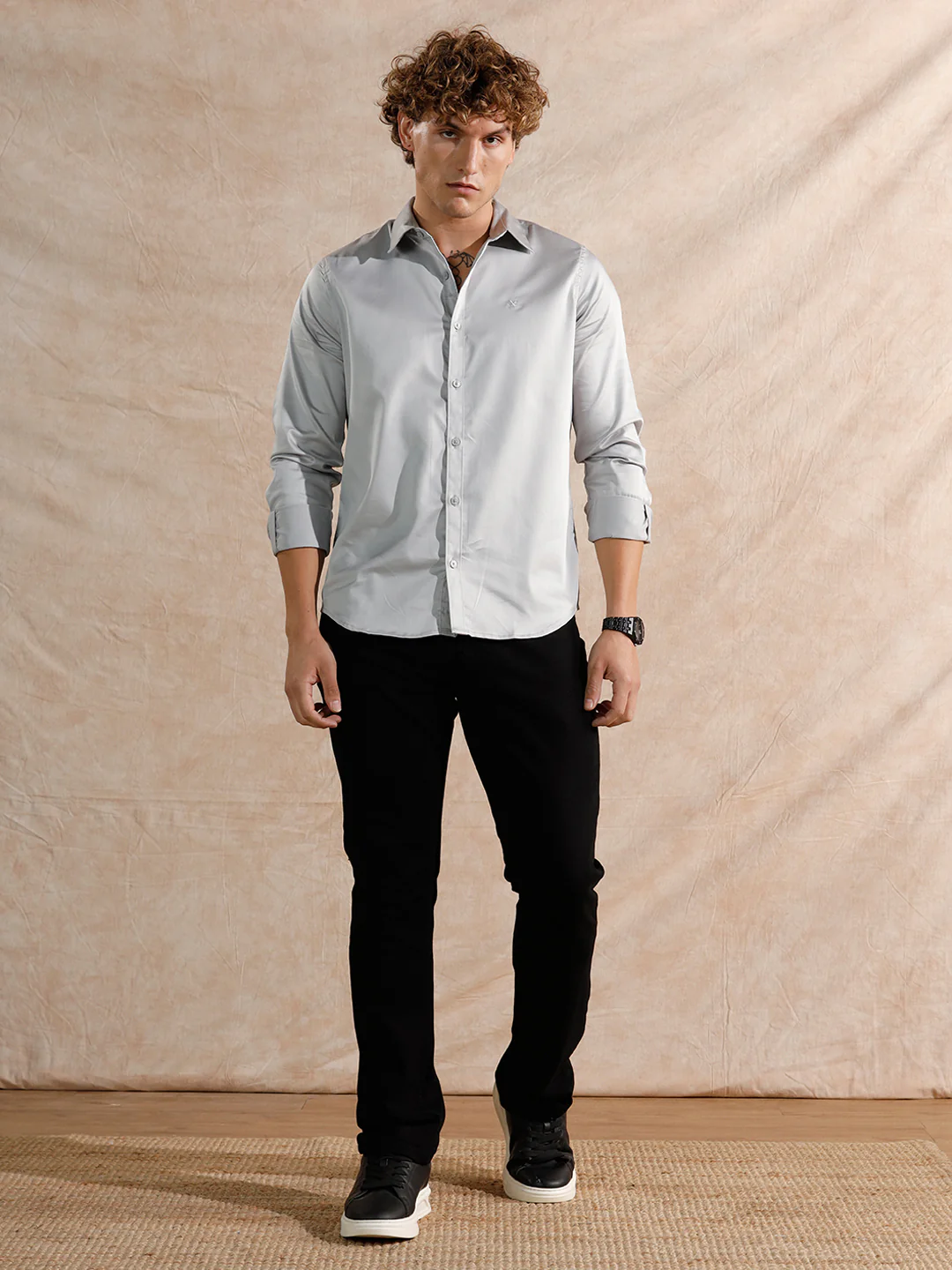 Solid Look Straight Fit Jeans | Black - Image 2