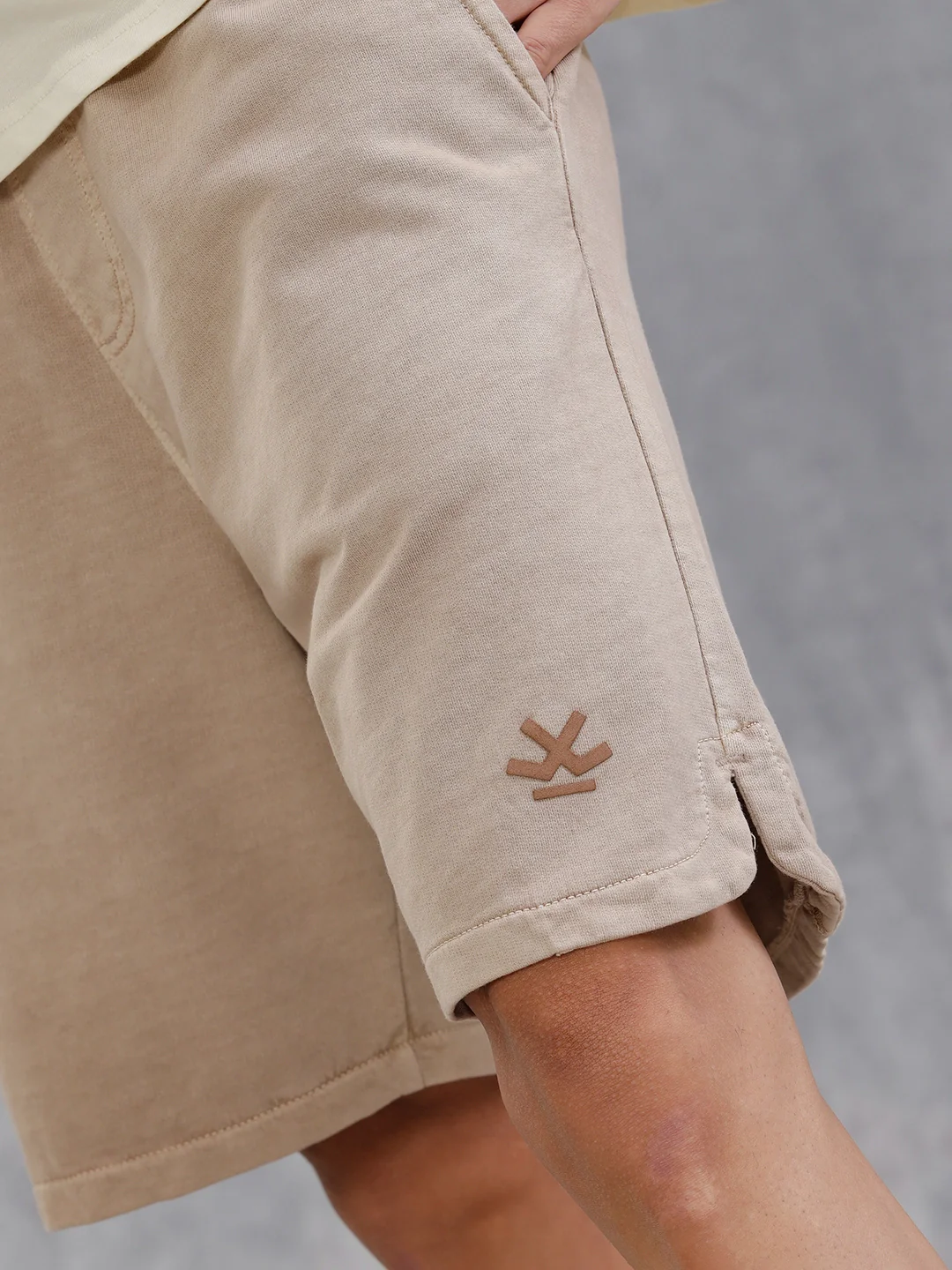 Solid Loose Fit Shorts | Brown - Image 5