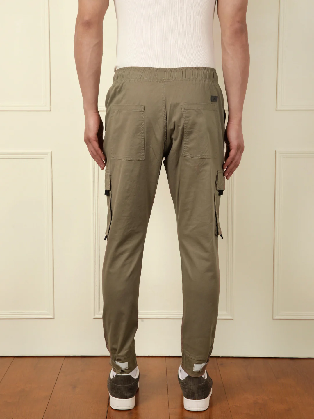 Solid Olive Classic Cargo Jogger - Image 3