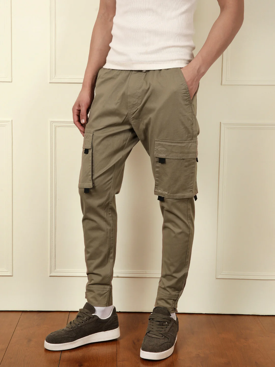 Solid Olive Classic Cargo Jogger - Image 4