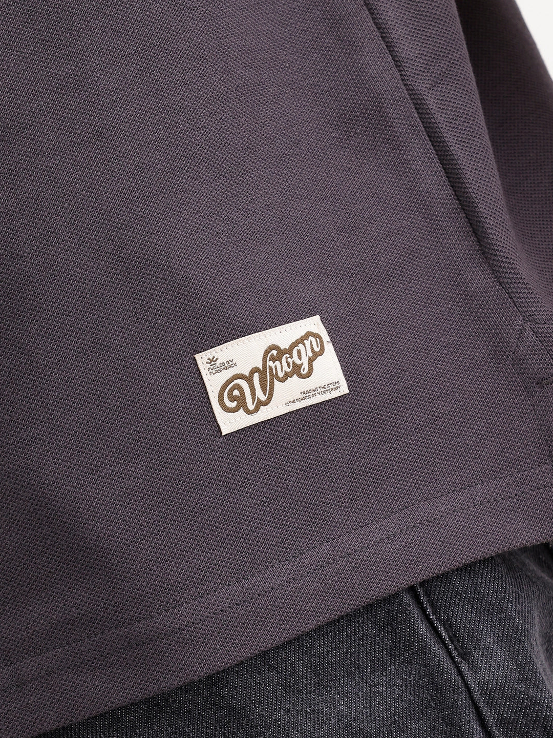 Solid Oversized Polo T-Shirt | Dark Grey - Image 5