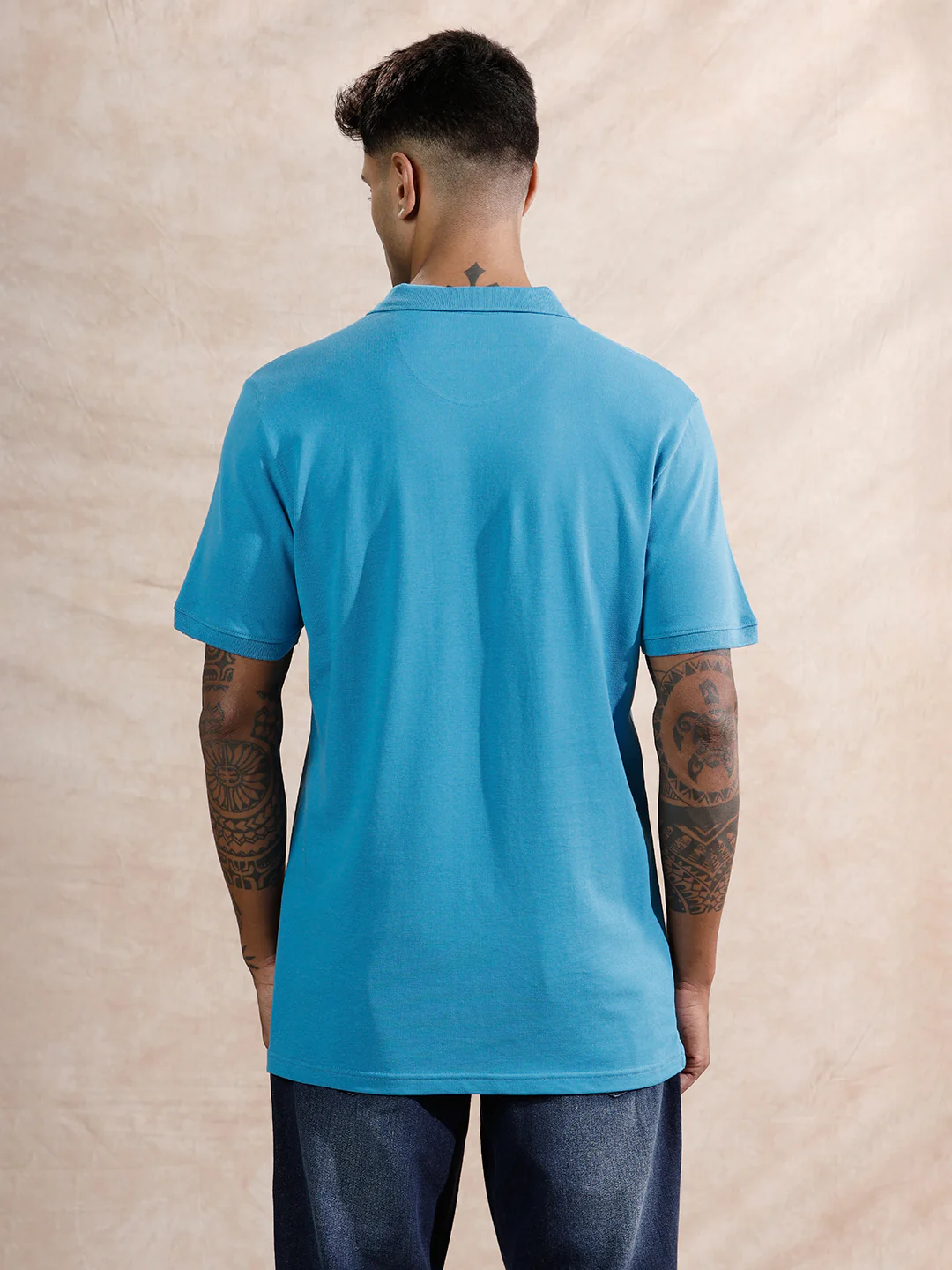 Solid Polo T-Shirt | Blue - Image 2