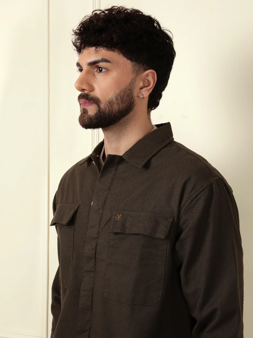 Solid Regular Fit Shacket | Olive - Image 6