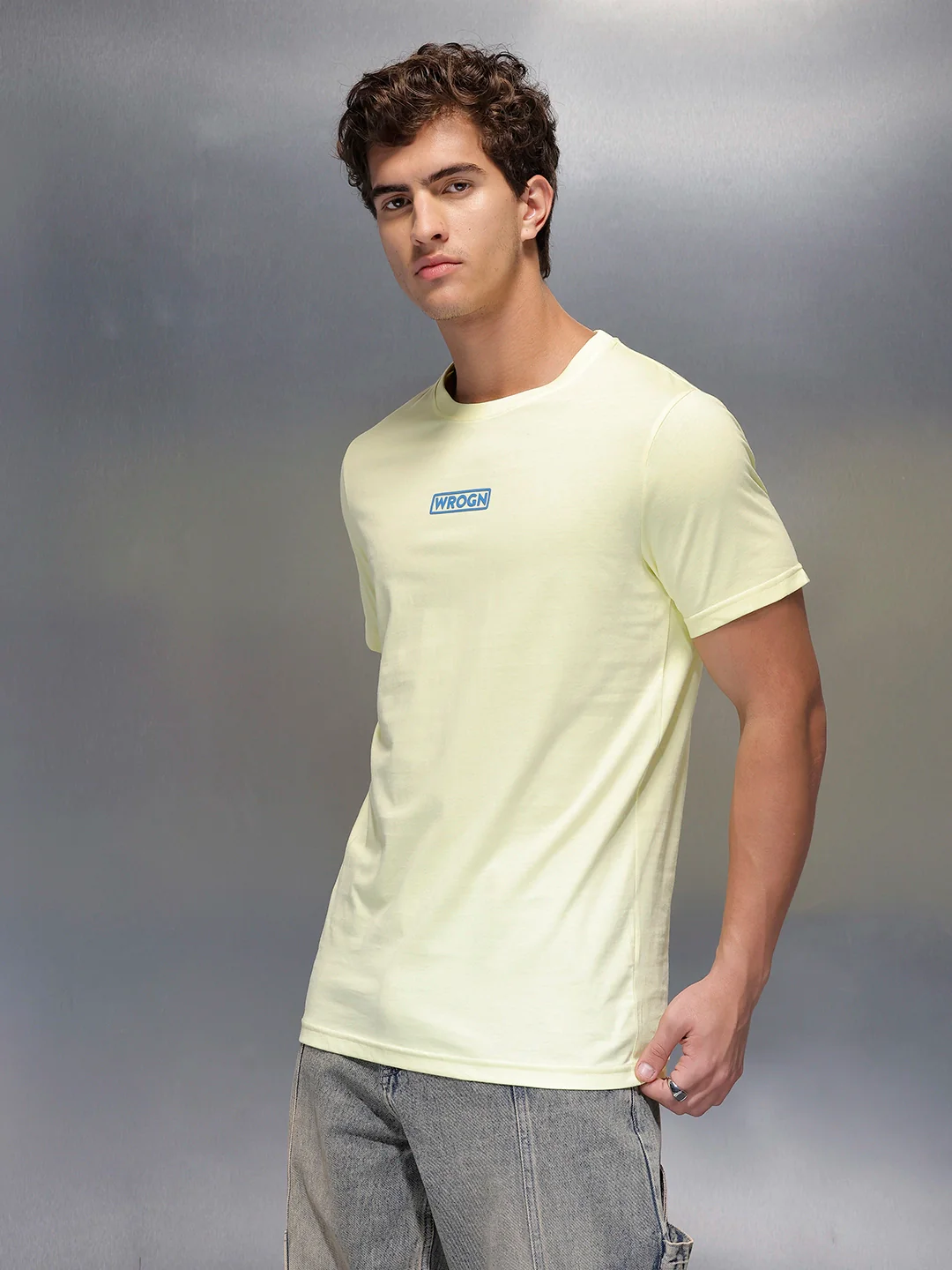 Solid Regular Fit T-Shirt   |  Light Green - Image 4