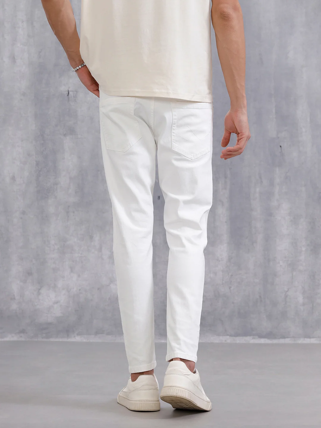 Solid Skinny Crop Jeans | White - Image 3