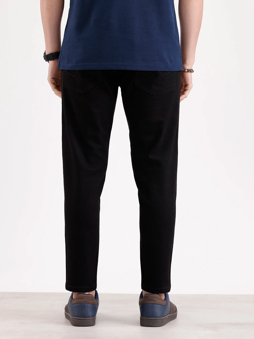 Solid Slim Fit Denim Jeans  | Black - Image 3