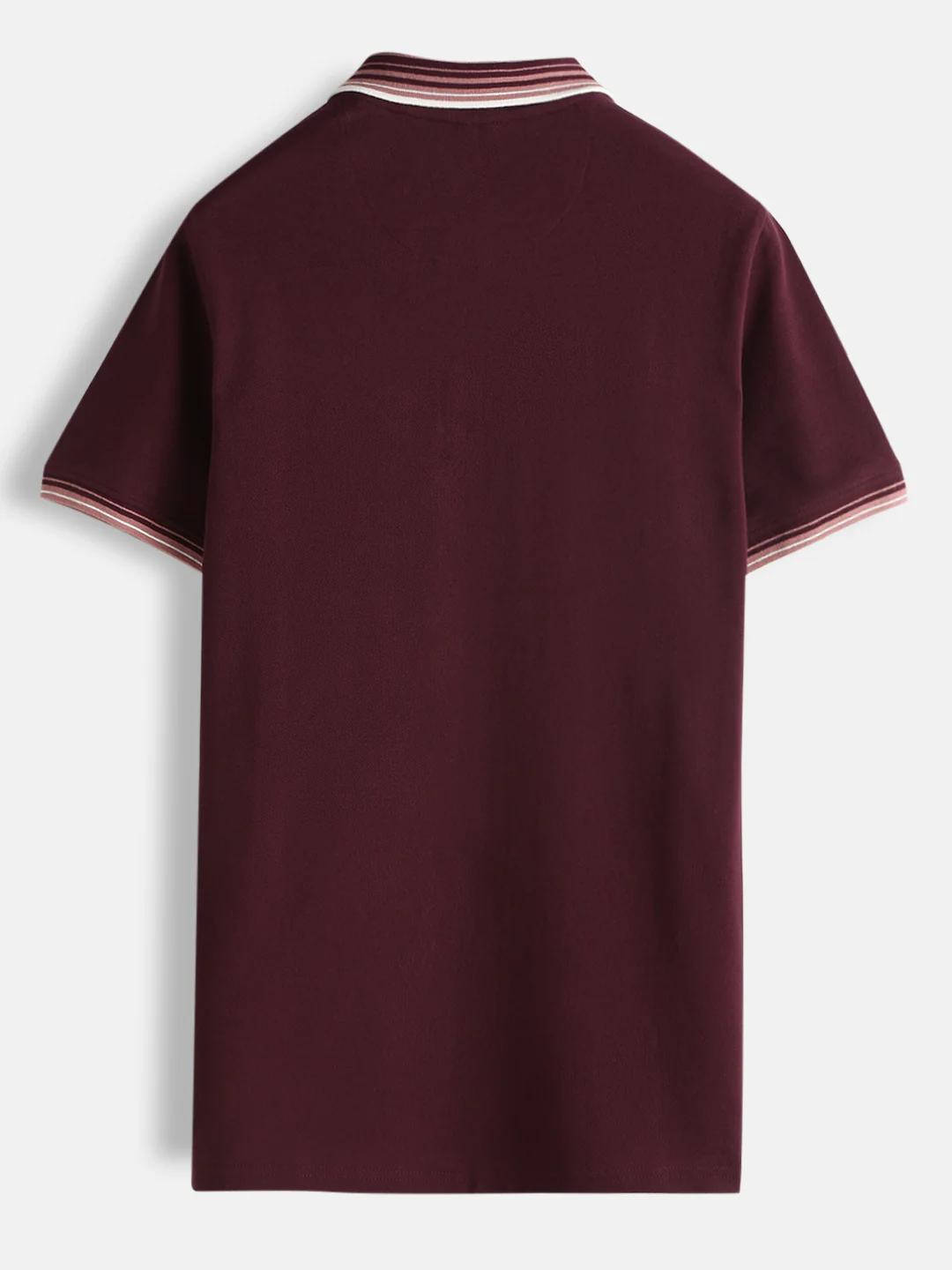 Solid Slim Fit Polo T-Shirt | Maroon - Image 2