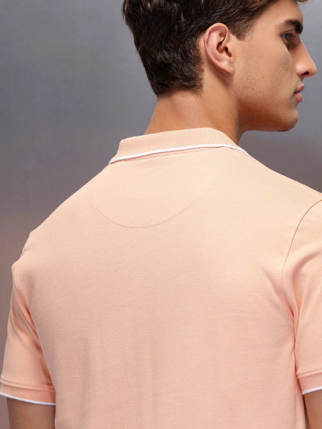 Solid Slim Fit Polo T-Shirt  | Orange - Image 5