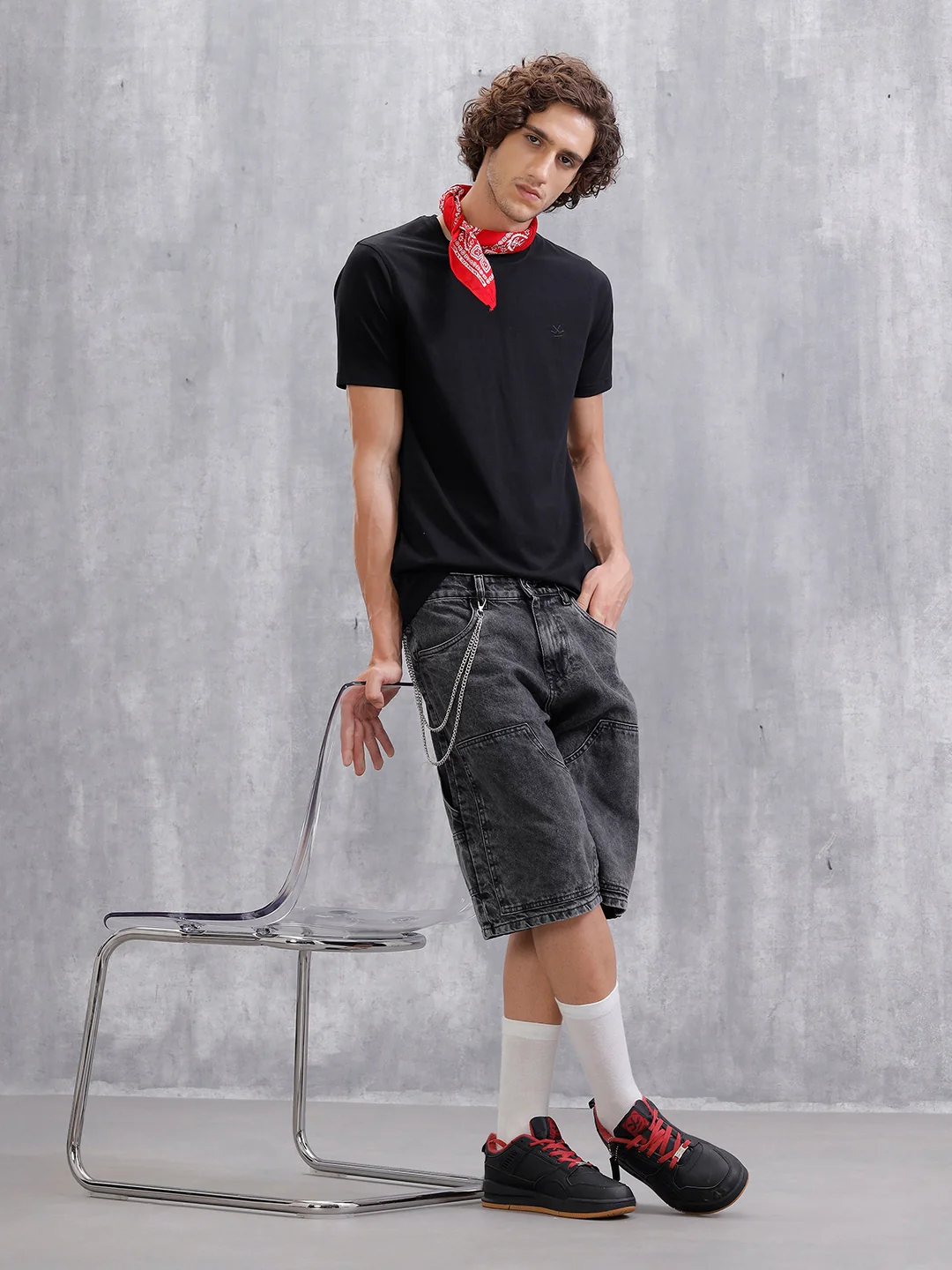 Solid Slim Fit T-Shirt | Black - Image 2