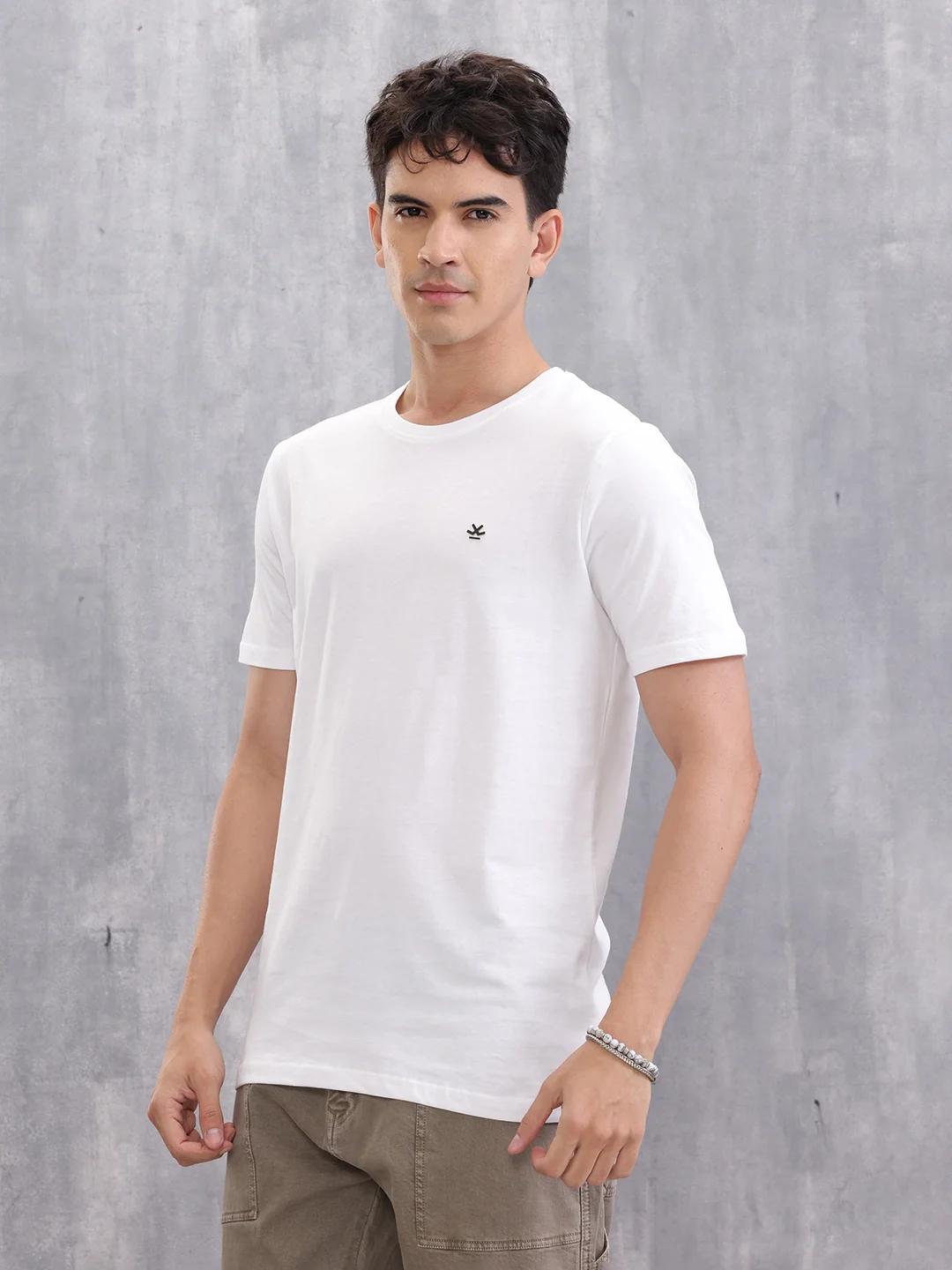Solid Slim Fit T-Shirt | White - Image 5
