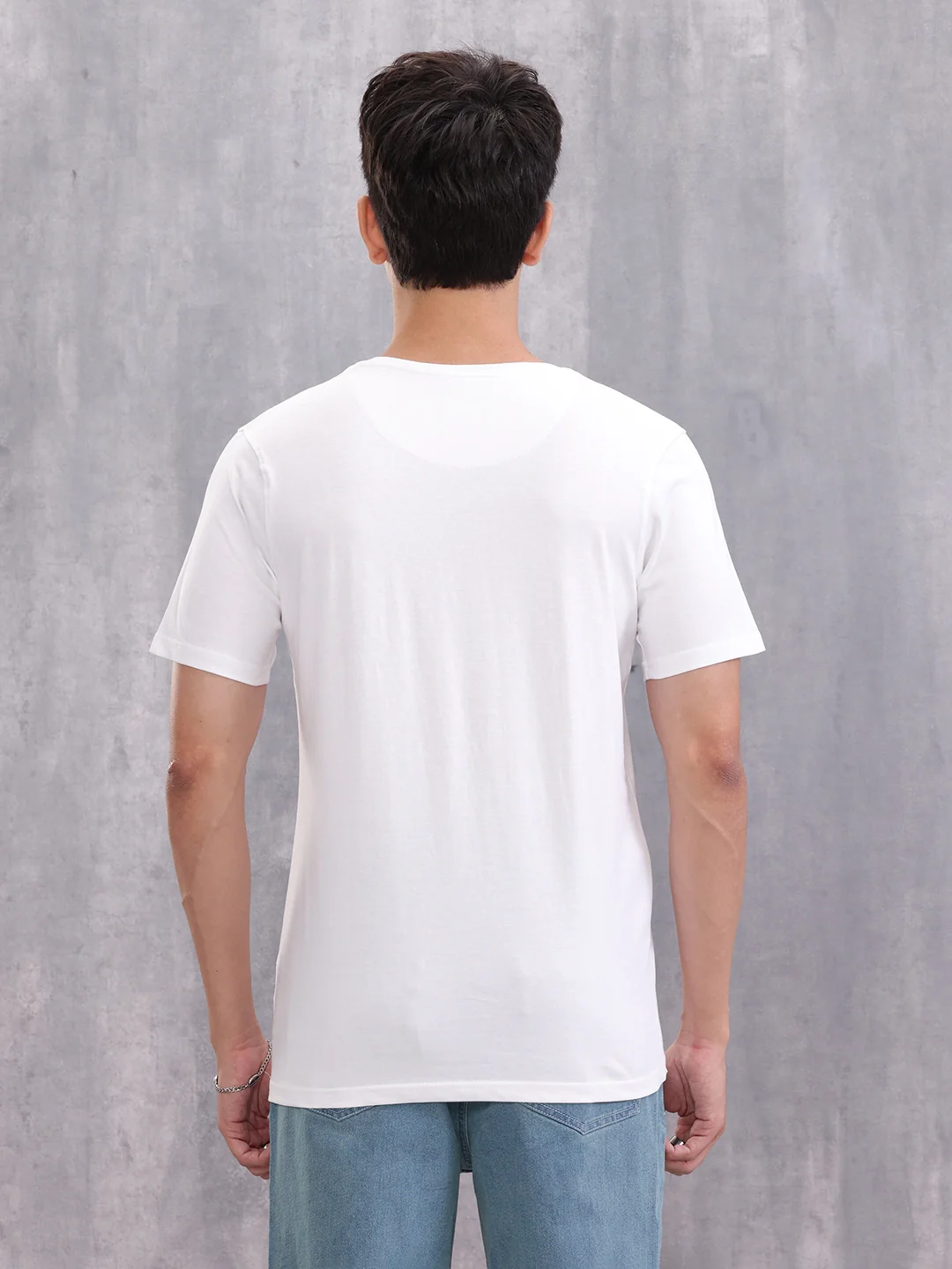 Solid Slim Fit T-Shirt | White - Image 3