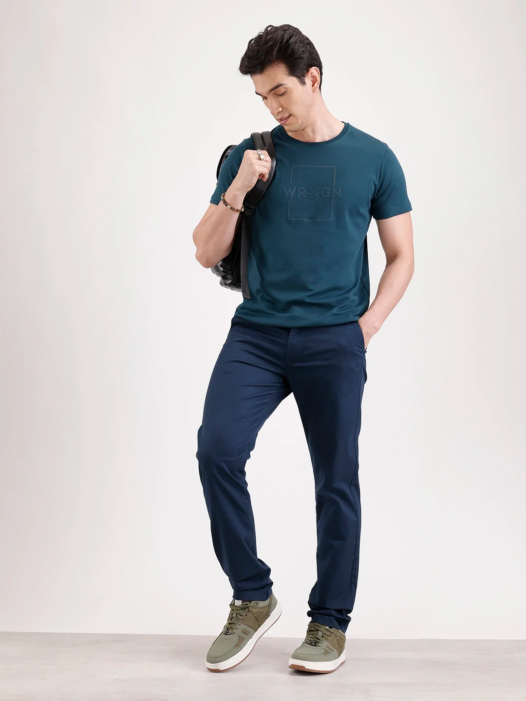 Solid Slim Fit Trouser  | Navy Blue - Image 2
