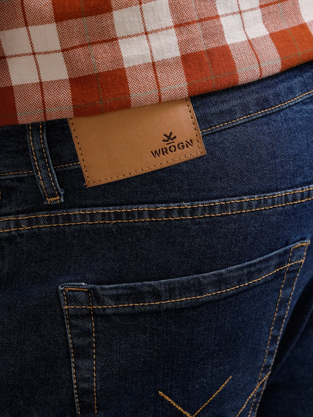 Solid Slim Tappered Jeans - Dark Blue - Image 6