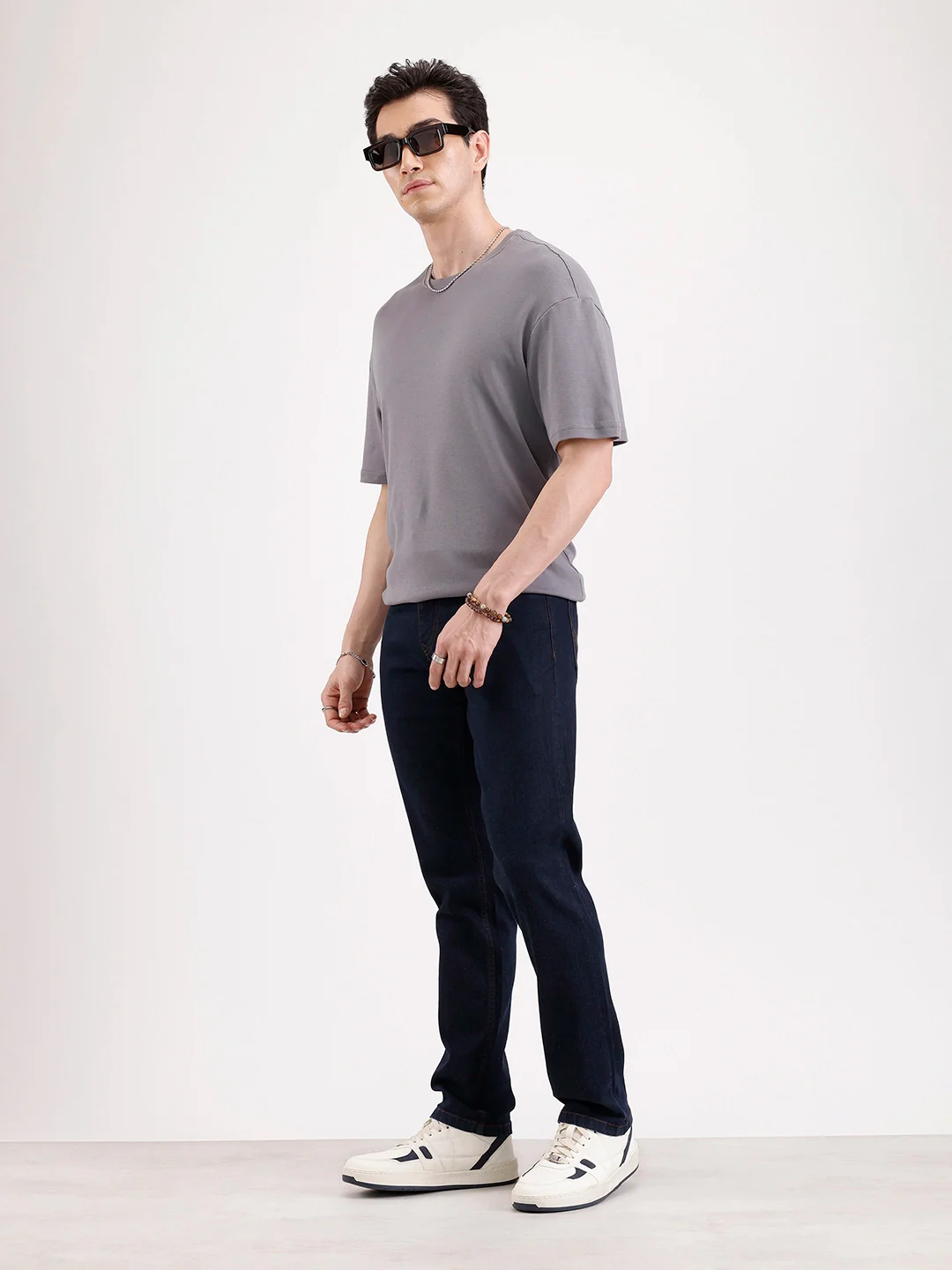 Solid Straight Fit Denim Jeans   |  Blue - Image 2
