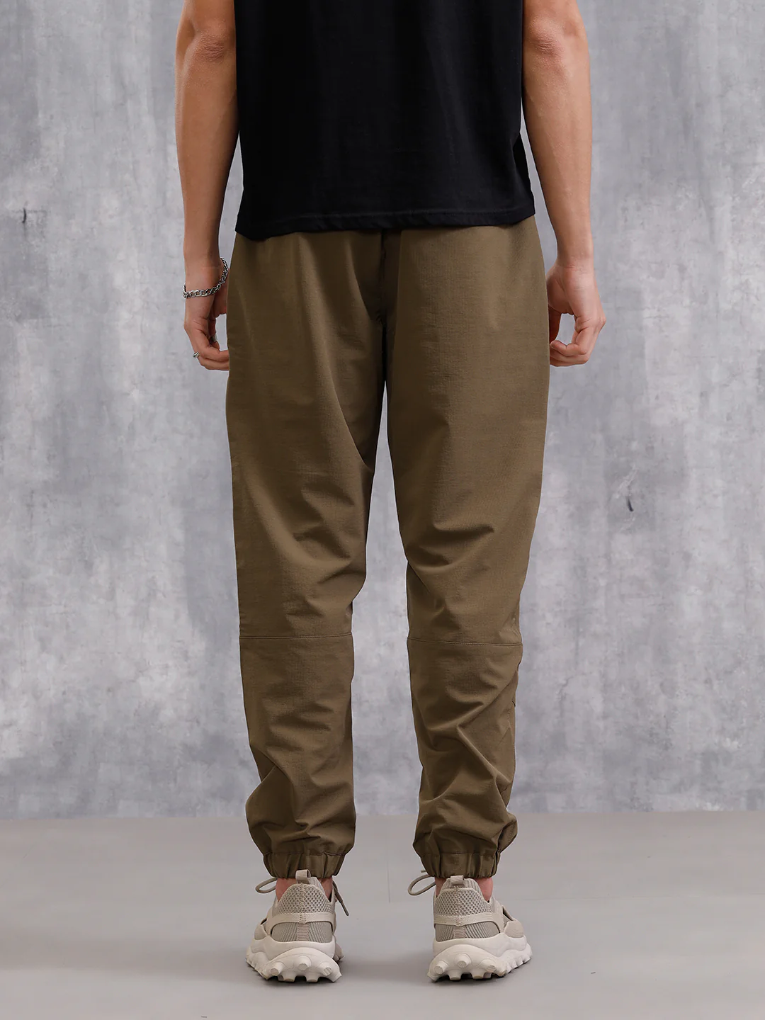 Solid Straight Fit Jogger | Brown - Image 4