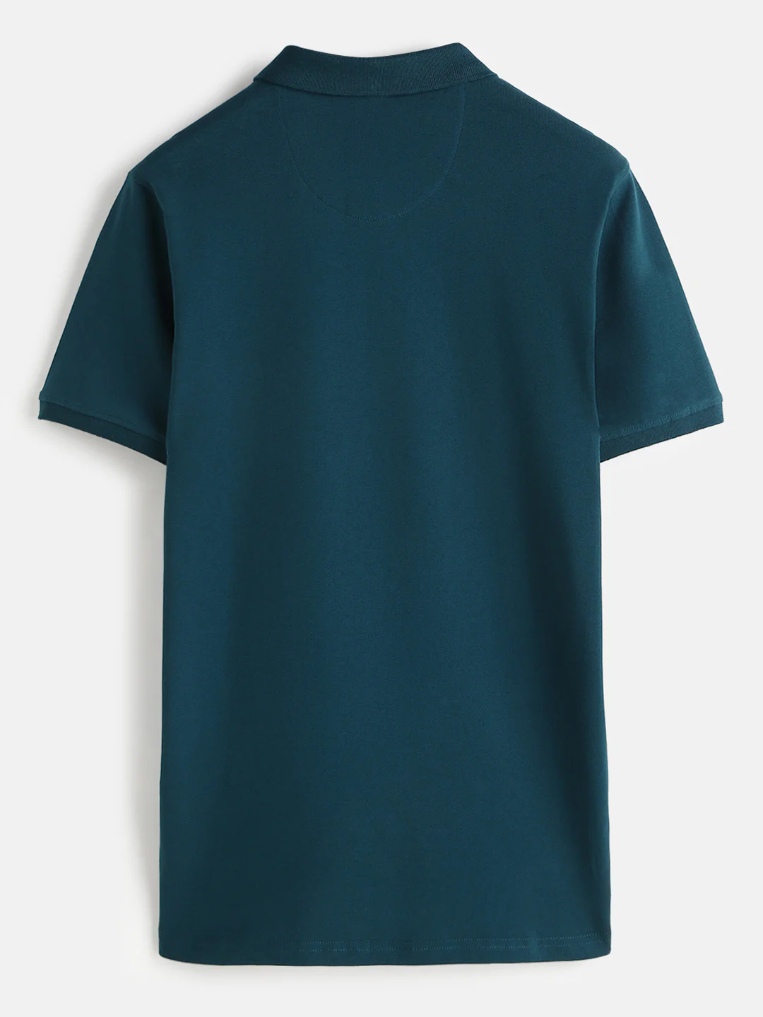 Solid Stretch Polo T-Shirt | Blue - Image 4