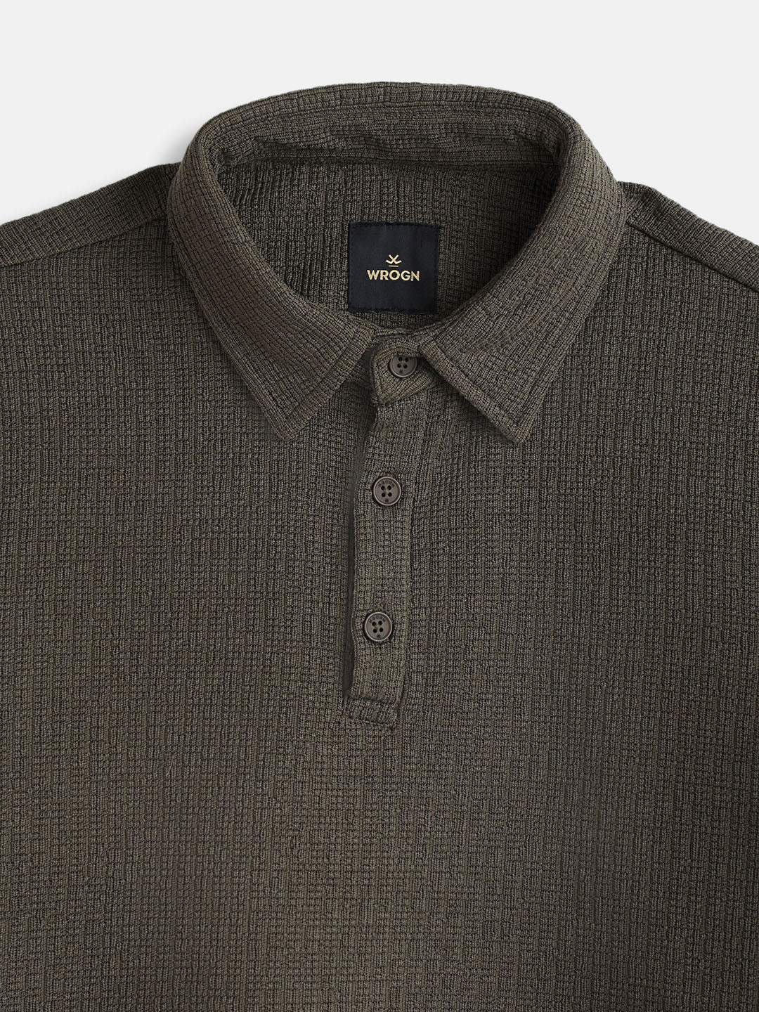 Solid Textured Polo | Olive - Image 3