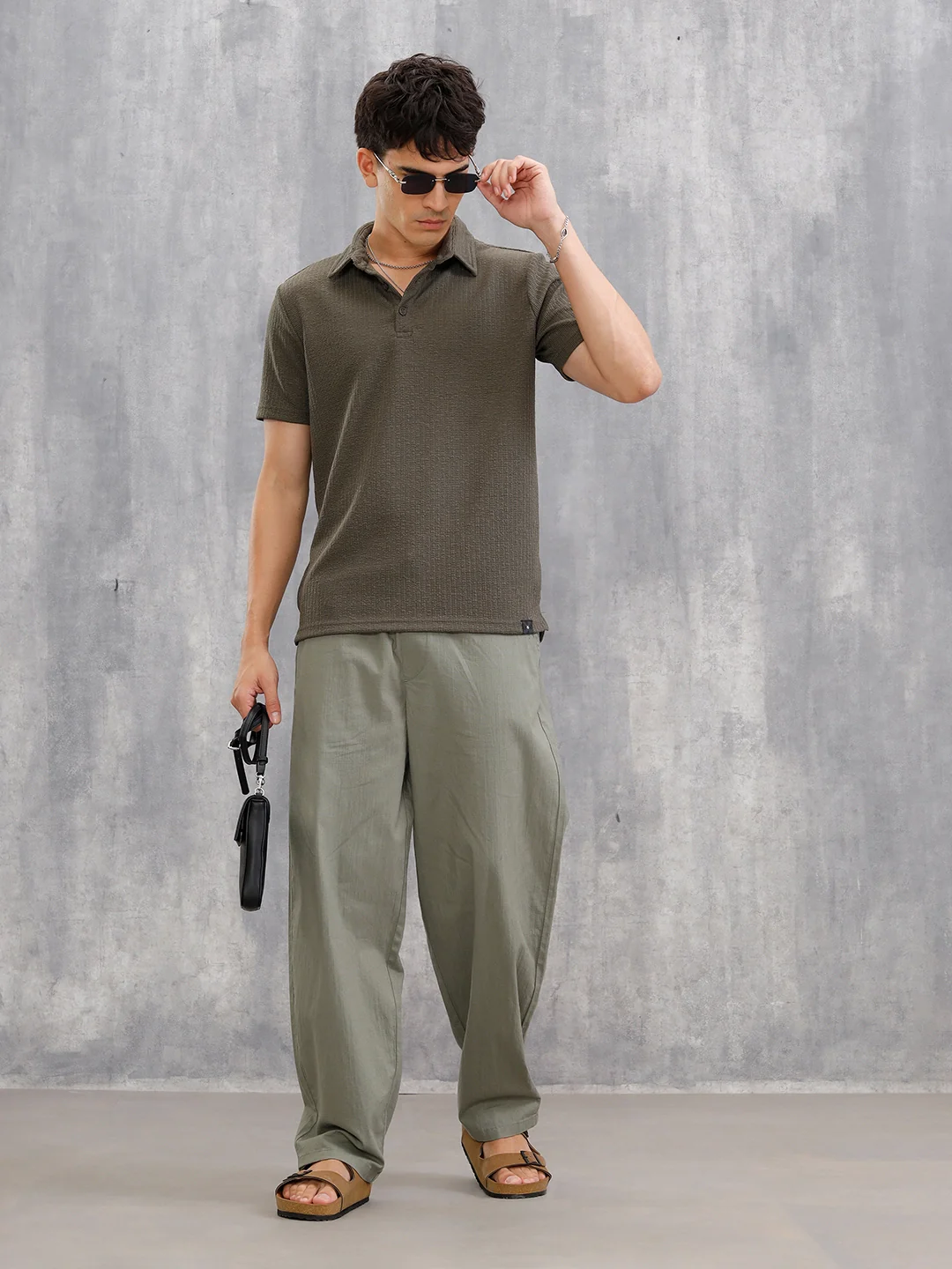 Solid Textured Polo | Olive - Image 5