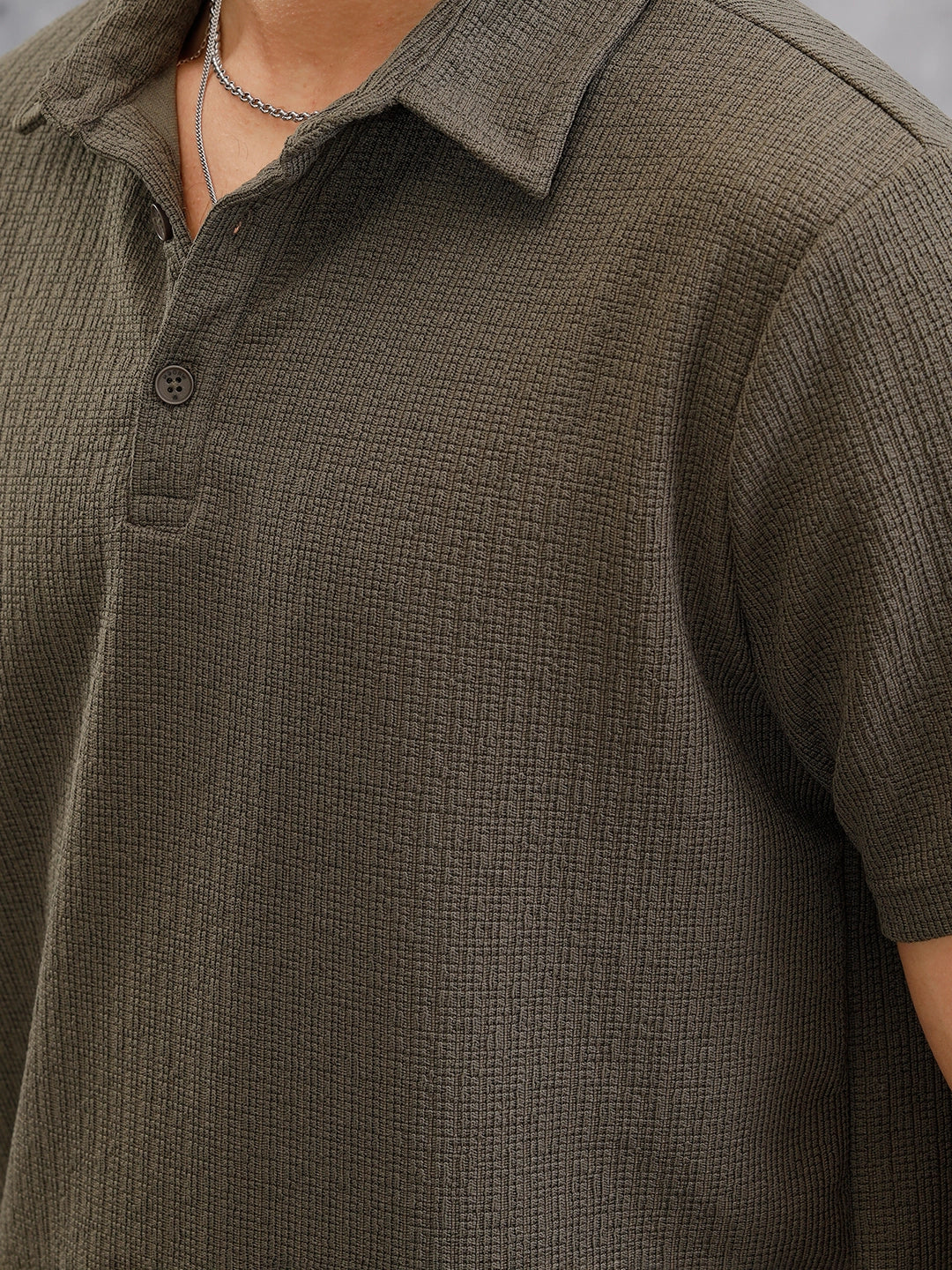 Solid Textured Polo | Olive - Image 7
