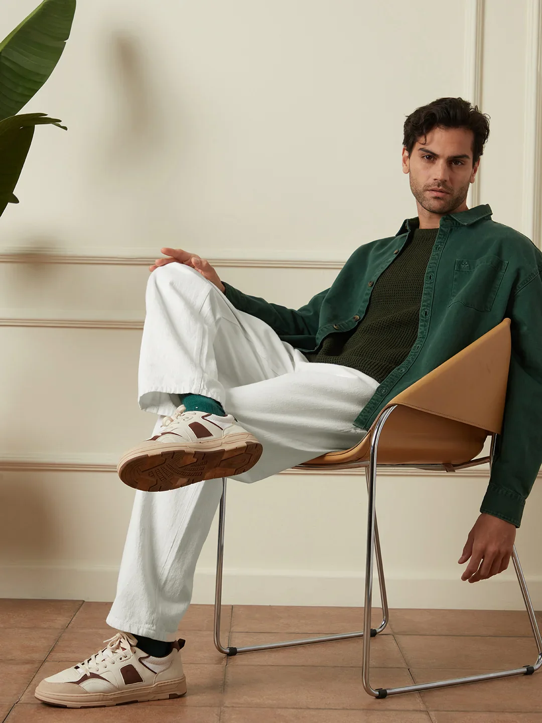 Solid Anti Fit Jeans | White - Image 2