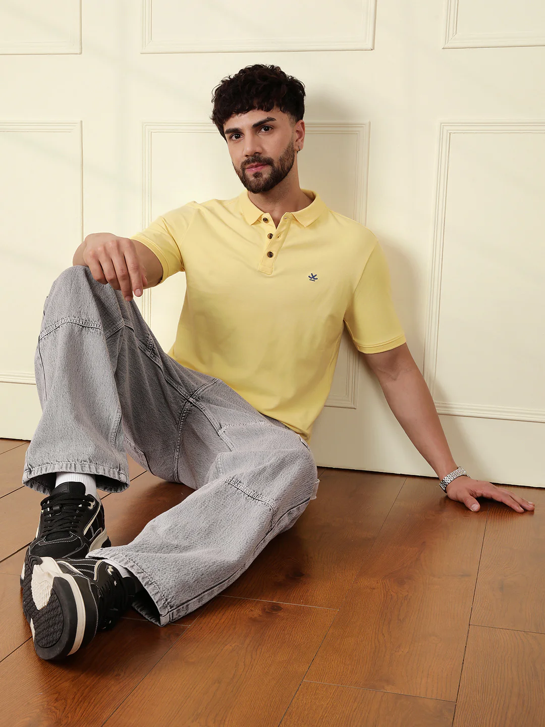Solid Power Stretch Polo | Yellow - Image 3