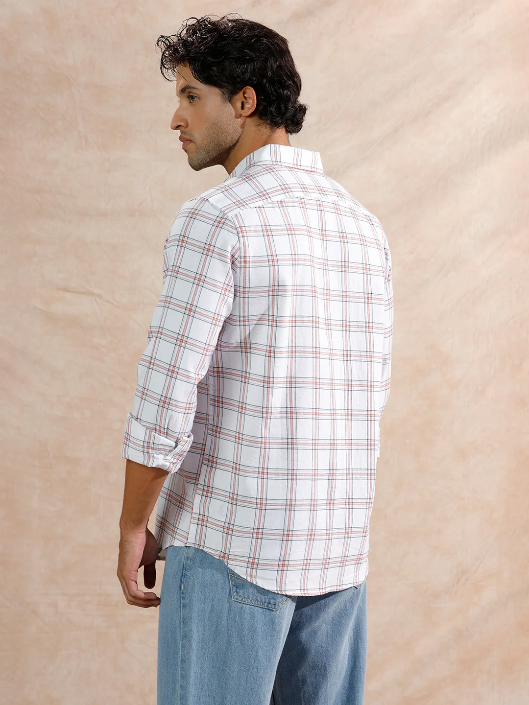 Square Checks Regular Fit Shirt | White - Image 3
