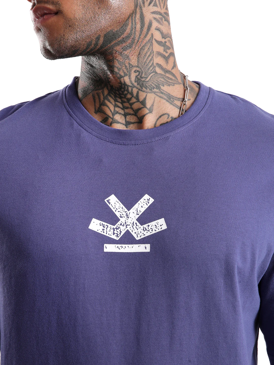 Stop Overthinking Purple Printed T-Shirt - Image 5