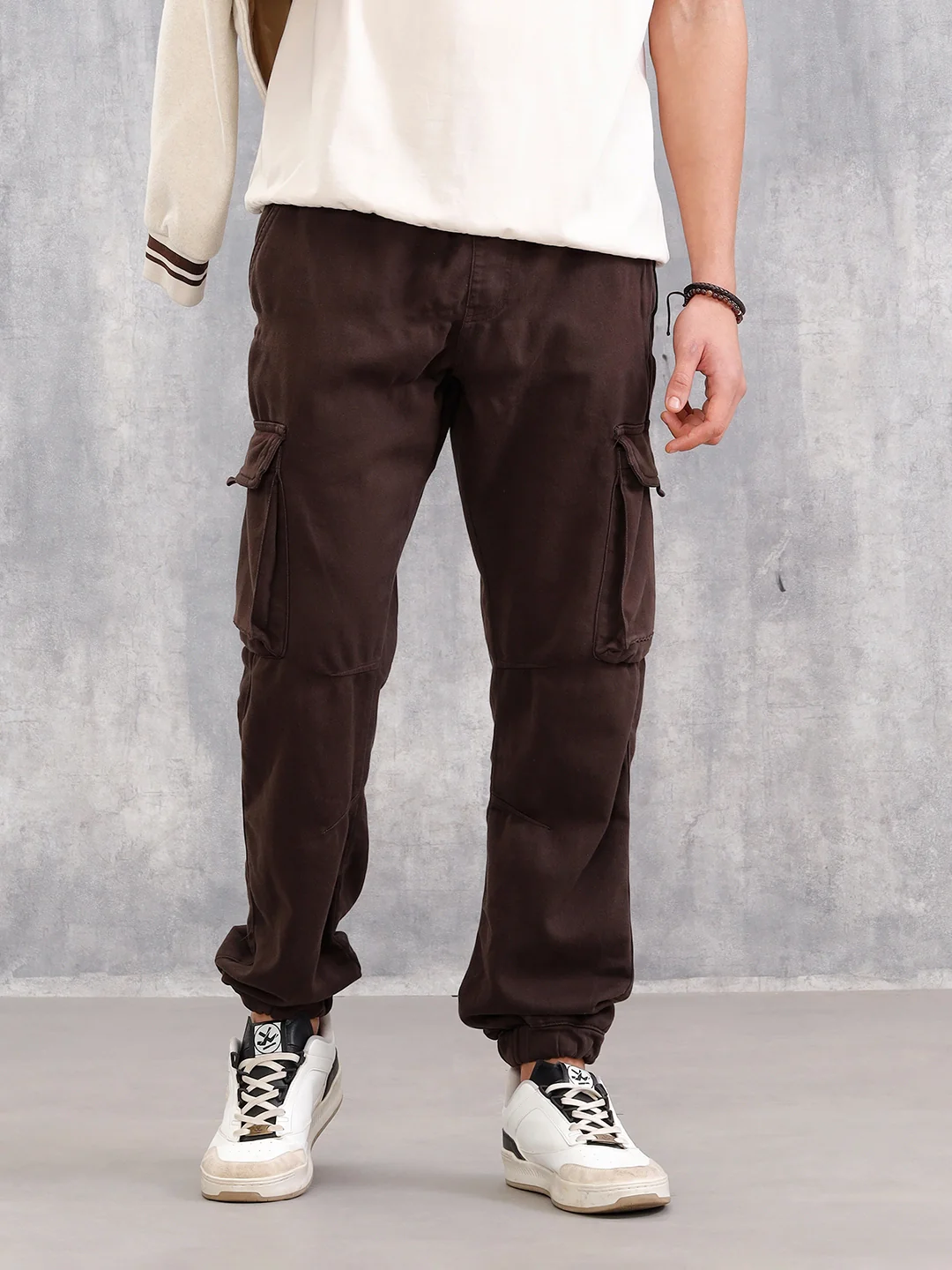 Straight Fit Cargo Jogger I Dk Brown - Image 4