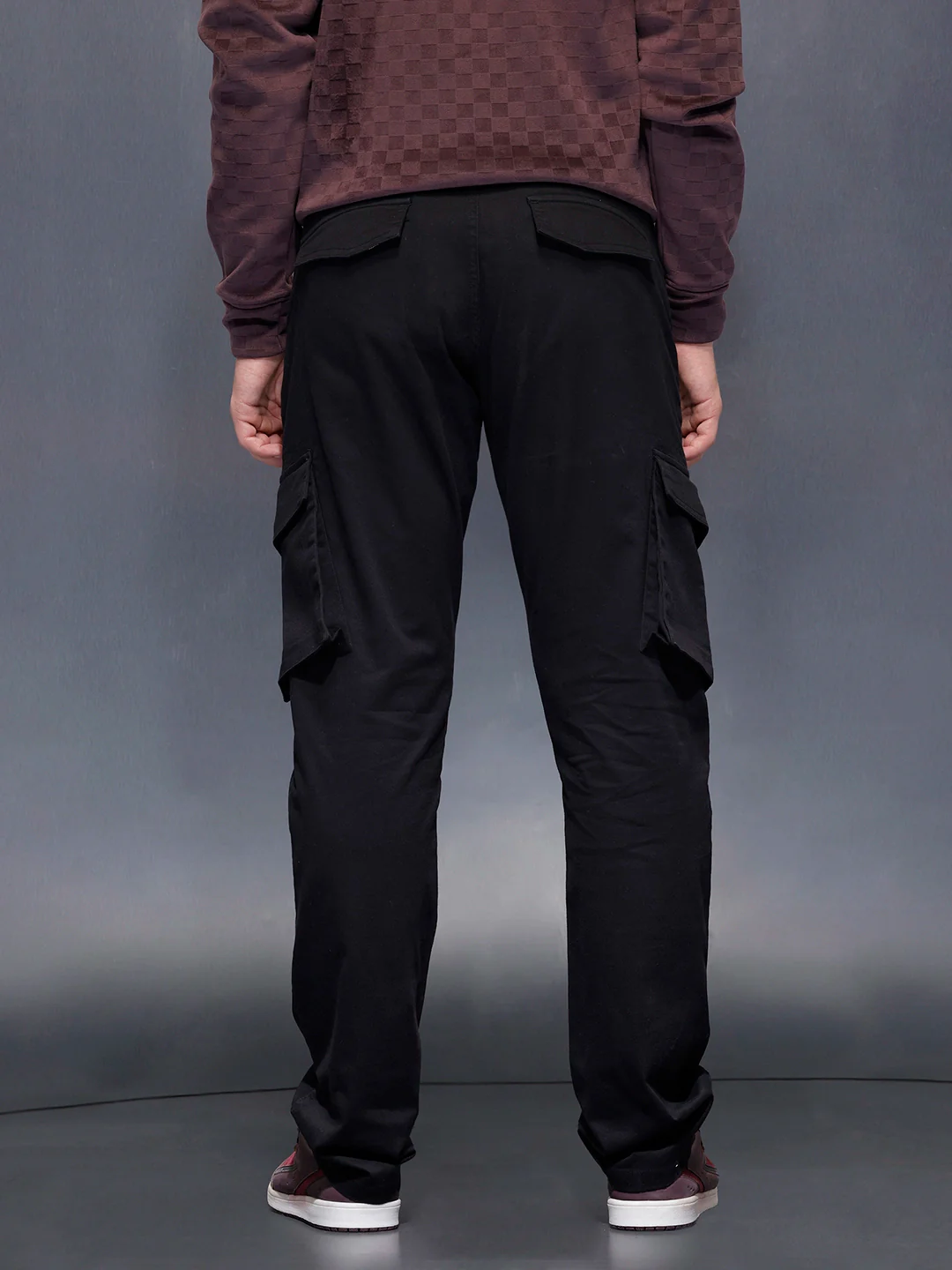 Straight fit cargotrouser | Black - Image 3