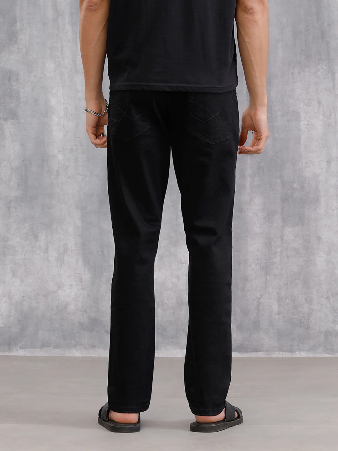 Straight Fit Jet Black Jeans - Image 3