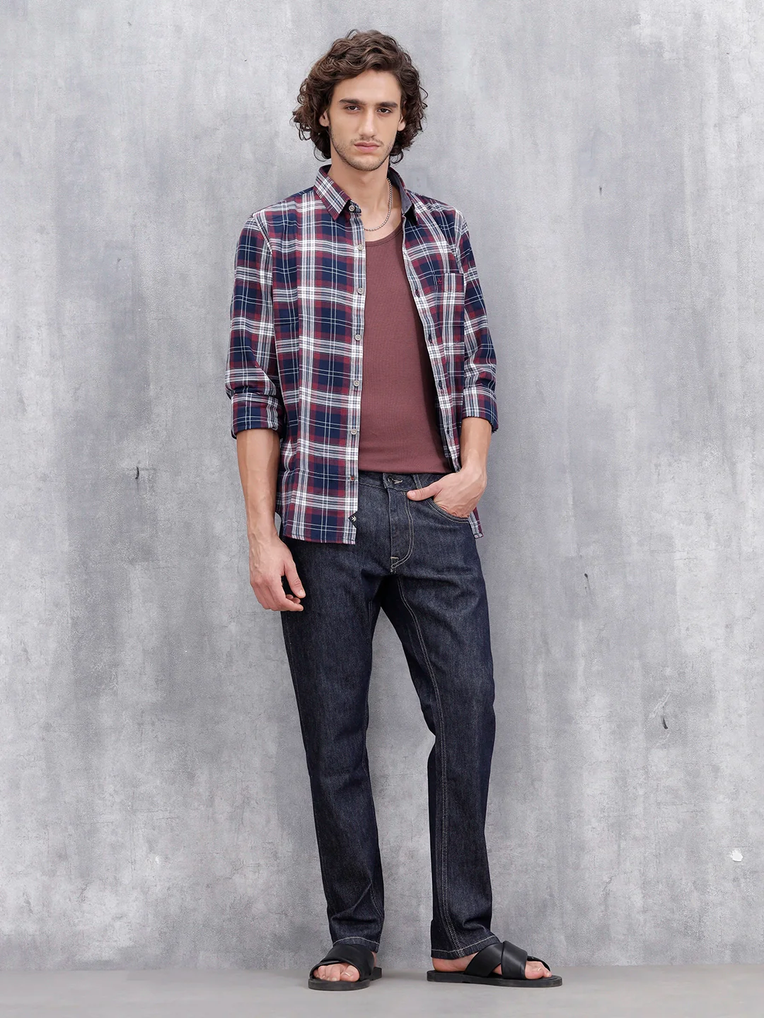 Straight Fit Selvedge Denim Jeans | Dark Stone - Image 2