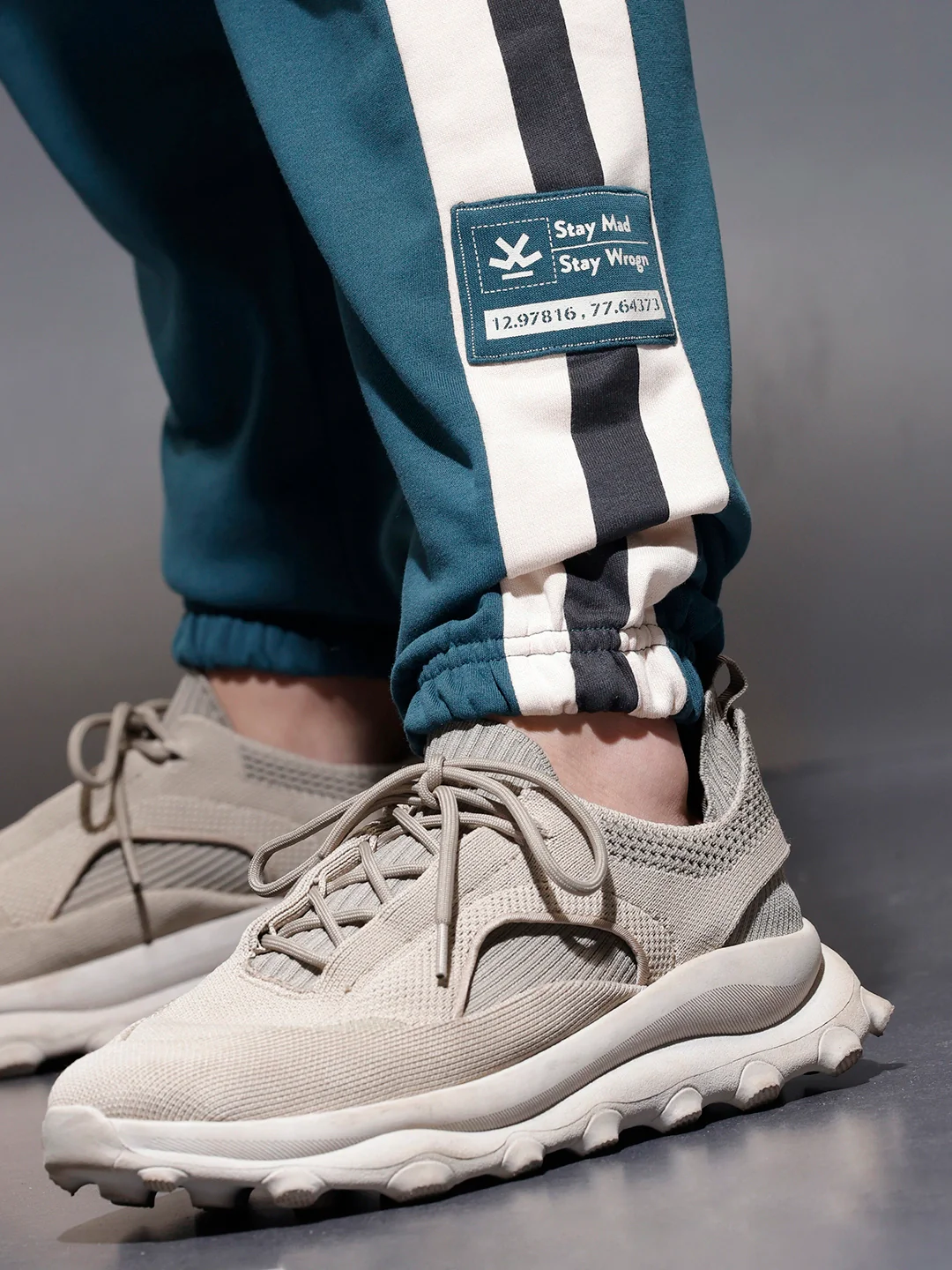 Street Athleisure Stripe Joggers | Green - Image 5