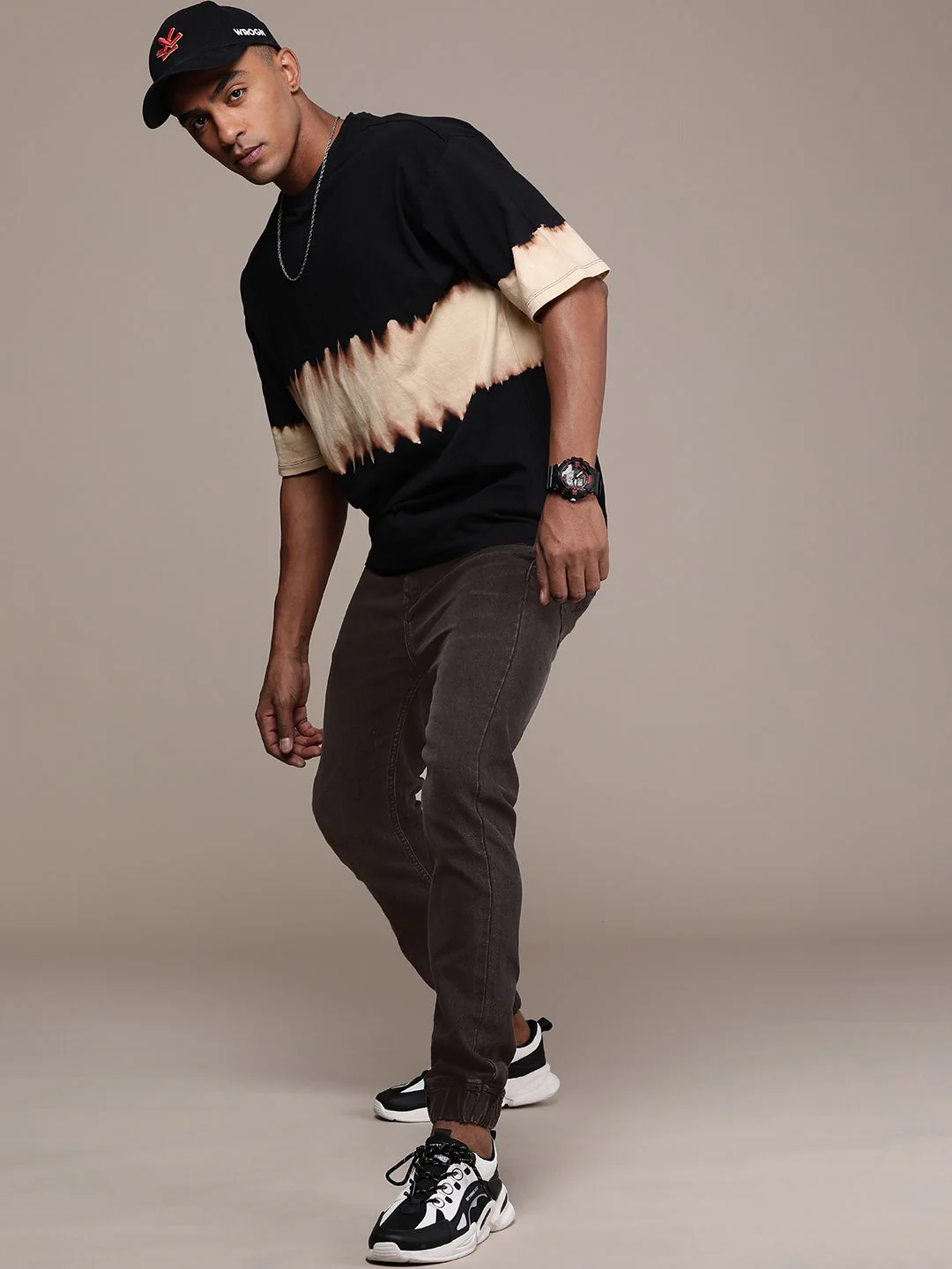 Striking Black Denim Jogger - Image 4