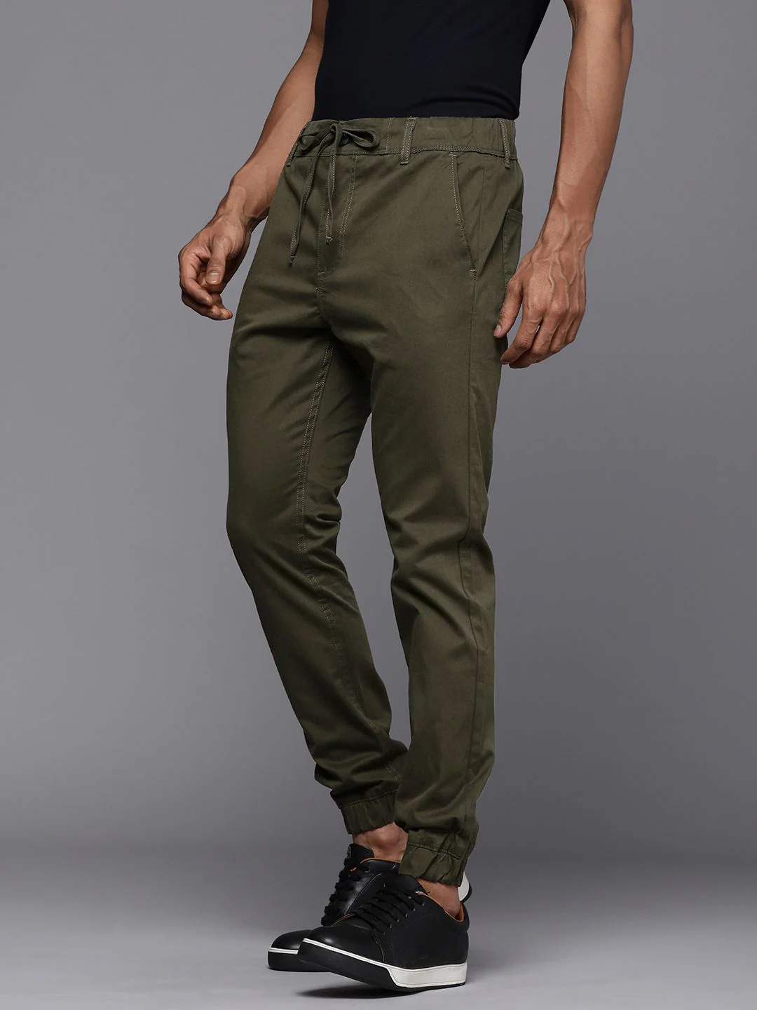 Striking Olive Drawstring Cargo Jogger - Image 2
