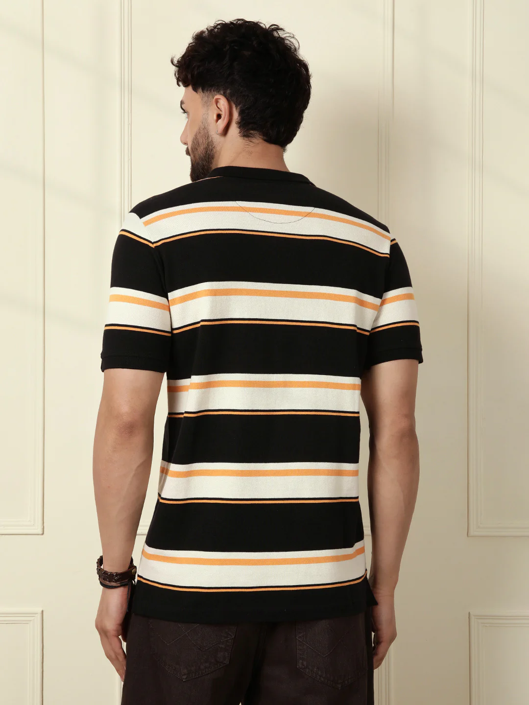 Pure Cotton Yarn Dyed Polo | Black - Image 3