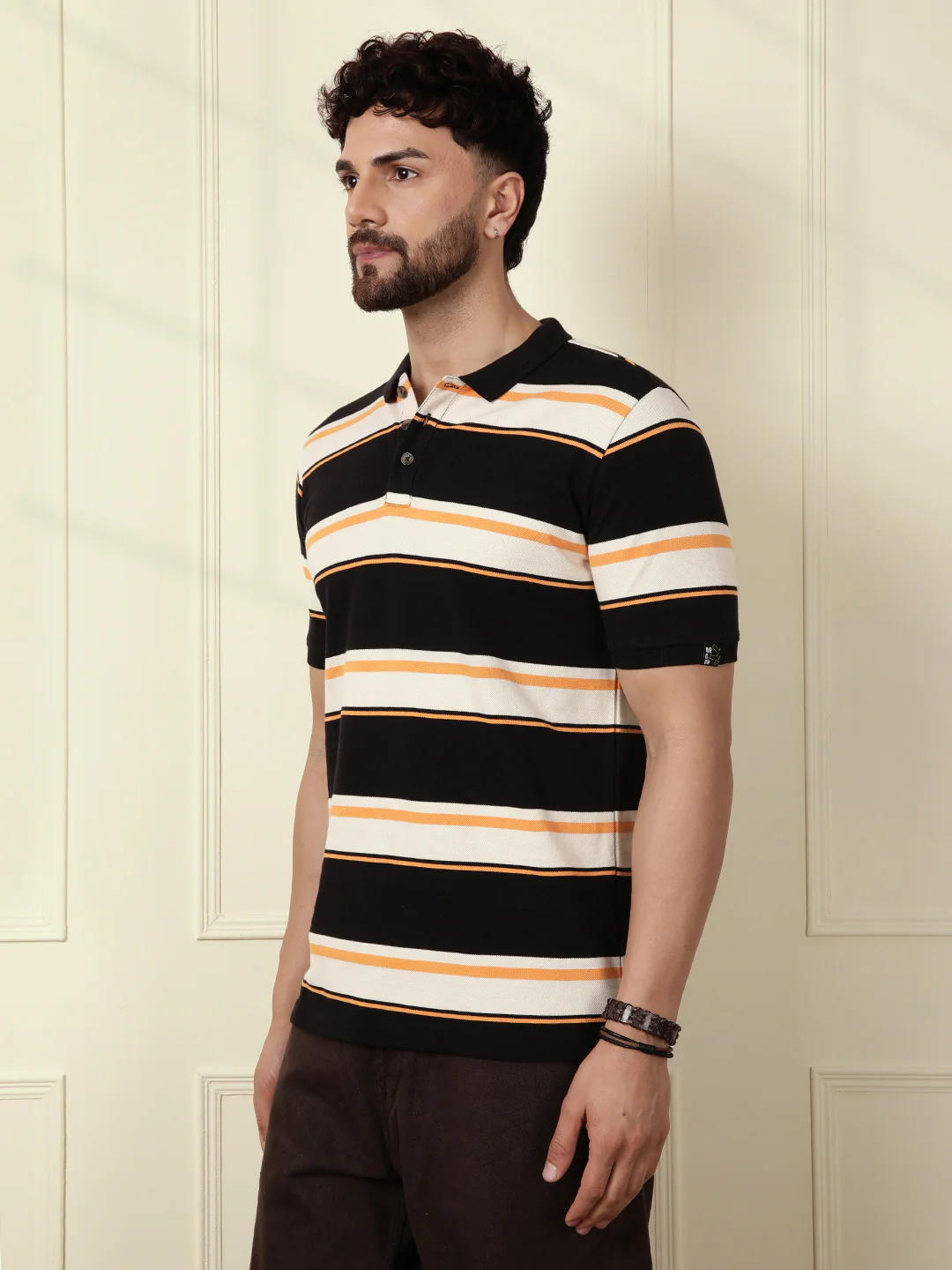 Pure Cotton Yarn Dyed Polo | Black - Image 4