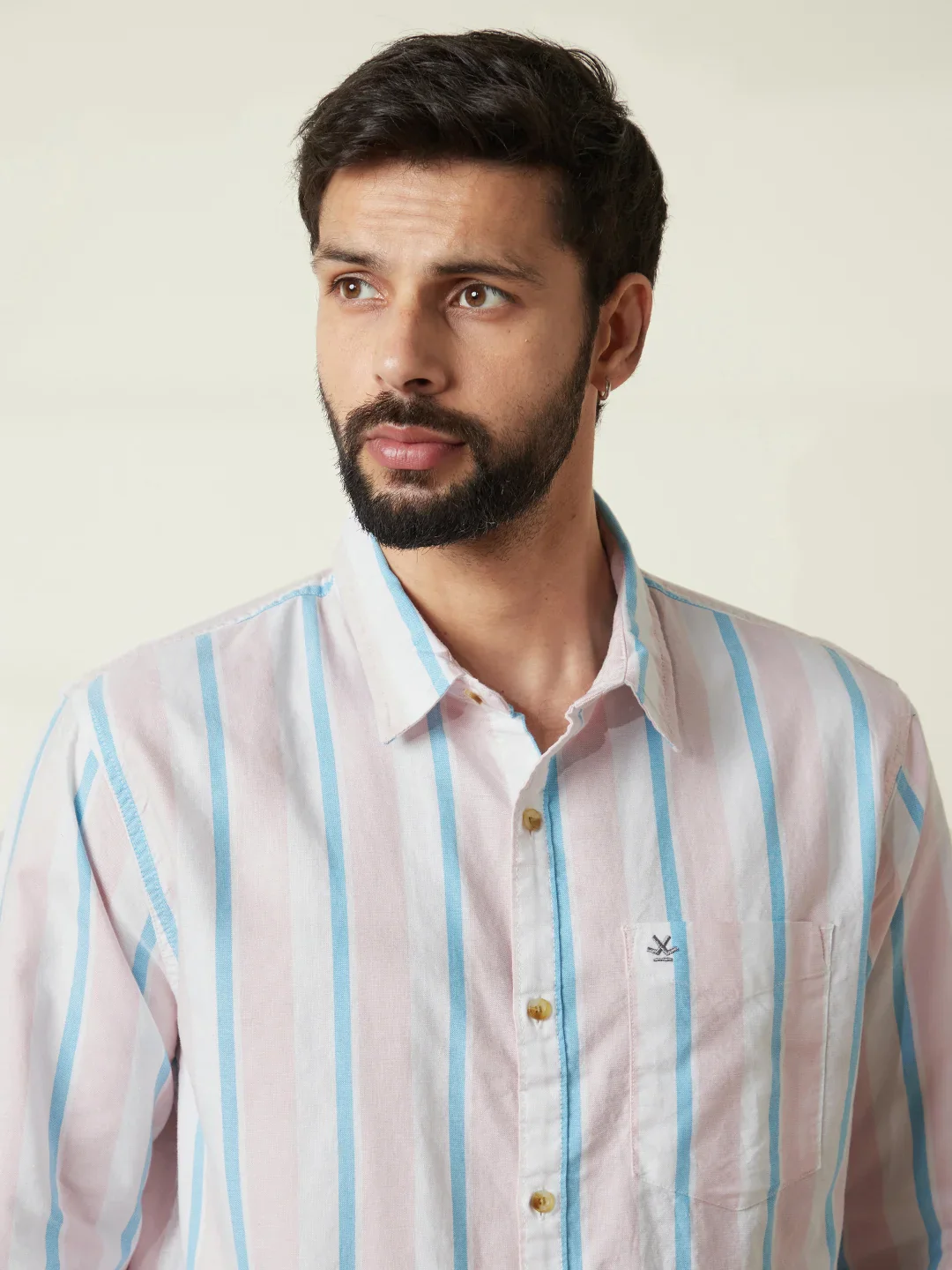 Striped Oxford Shirt | Pink - Image 5