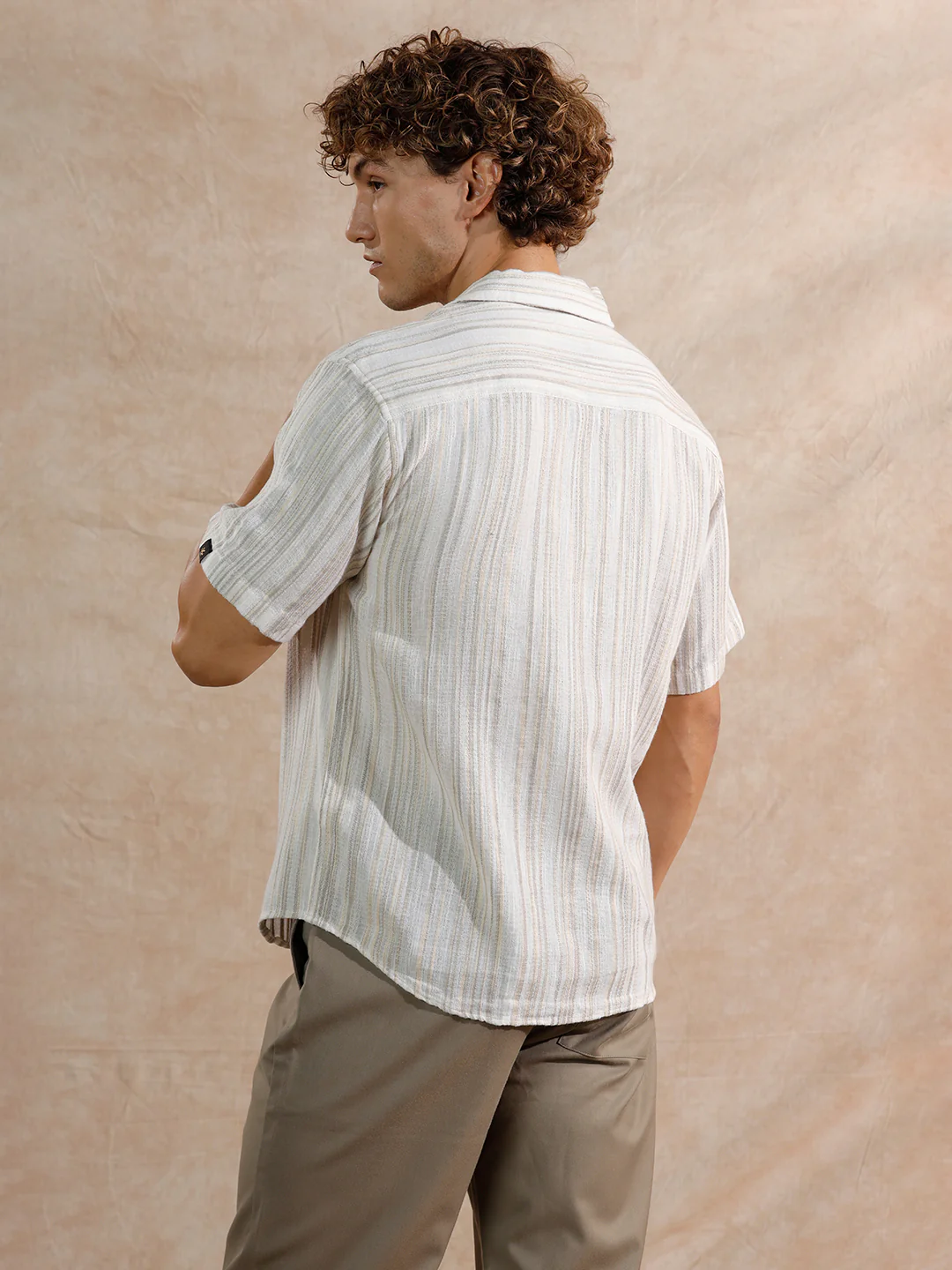 Space Dyed Yarn Shirt | Off White - Image 3