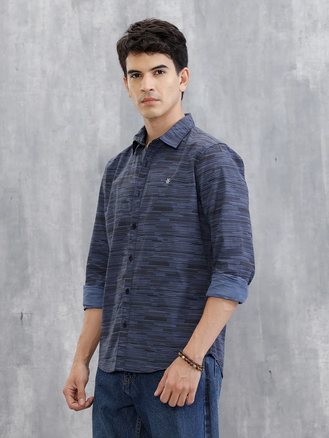 Striped AOP Shirt | Blue - Image 4