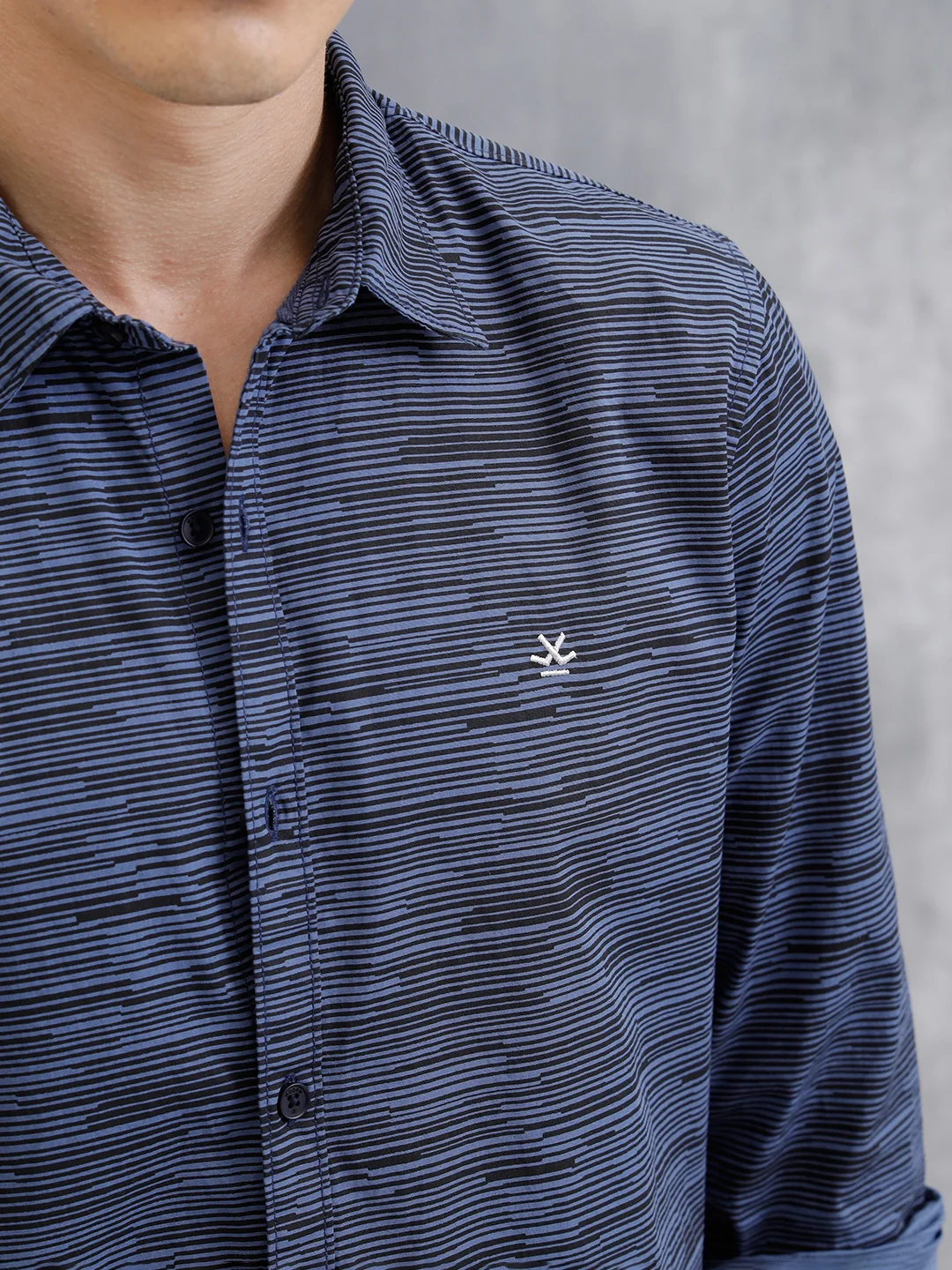 Striped AOP Shirt | Blue - Image 5