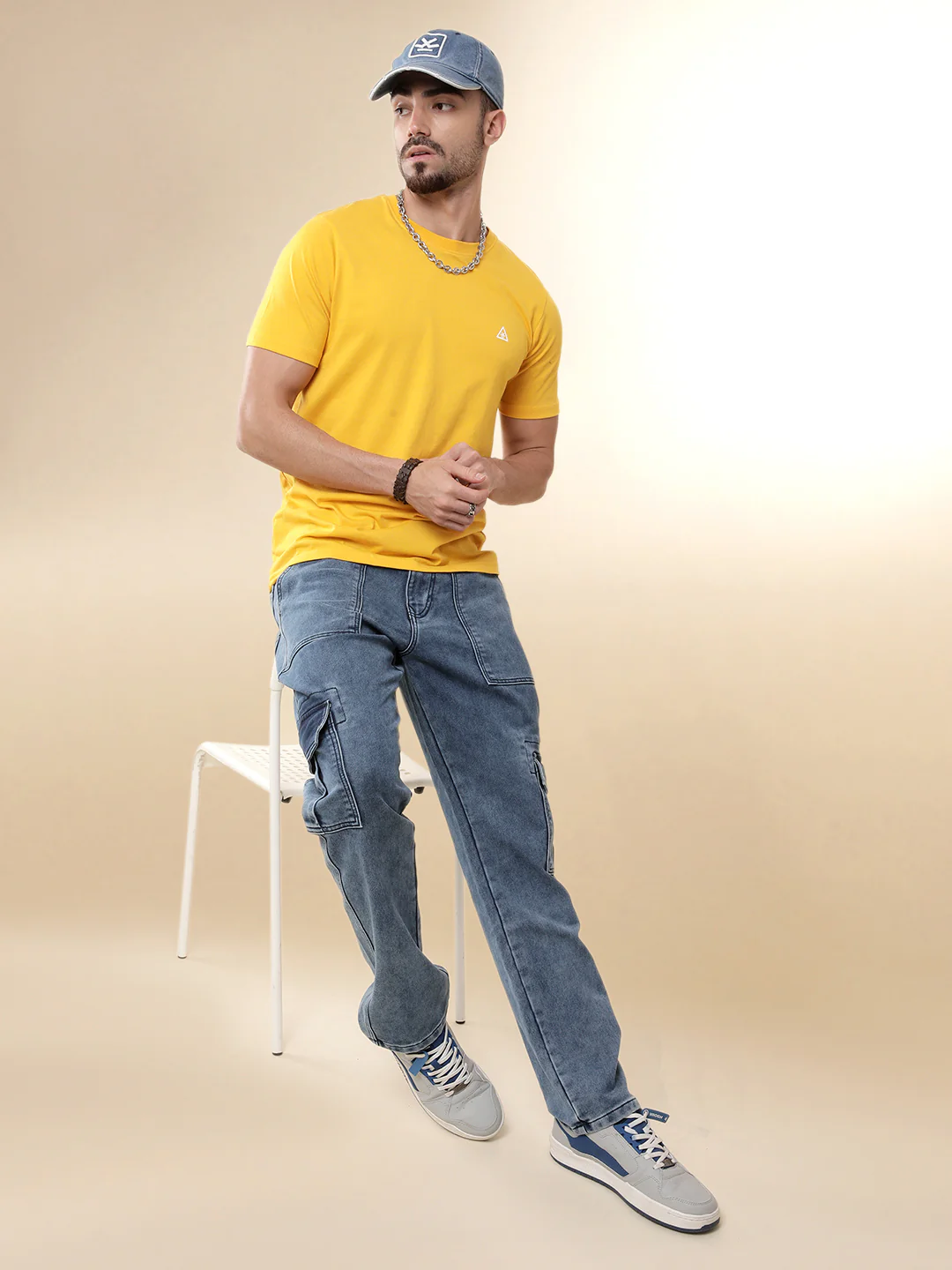 Sunny Yellow Crew Neck T-Shirt - Image 2