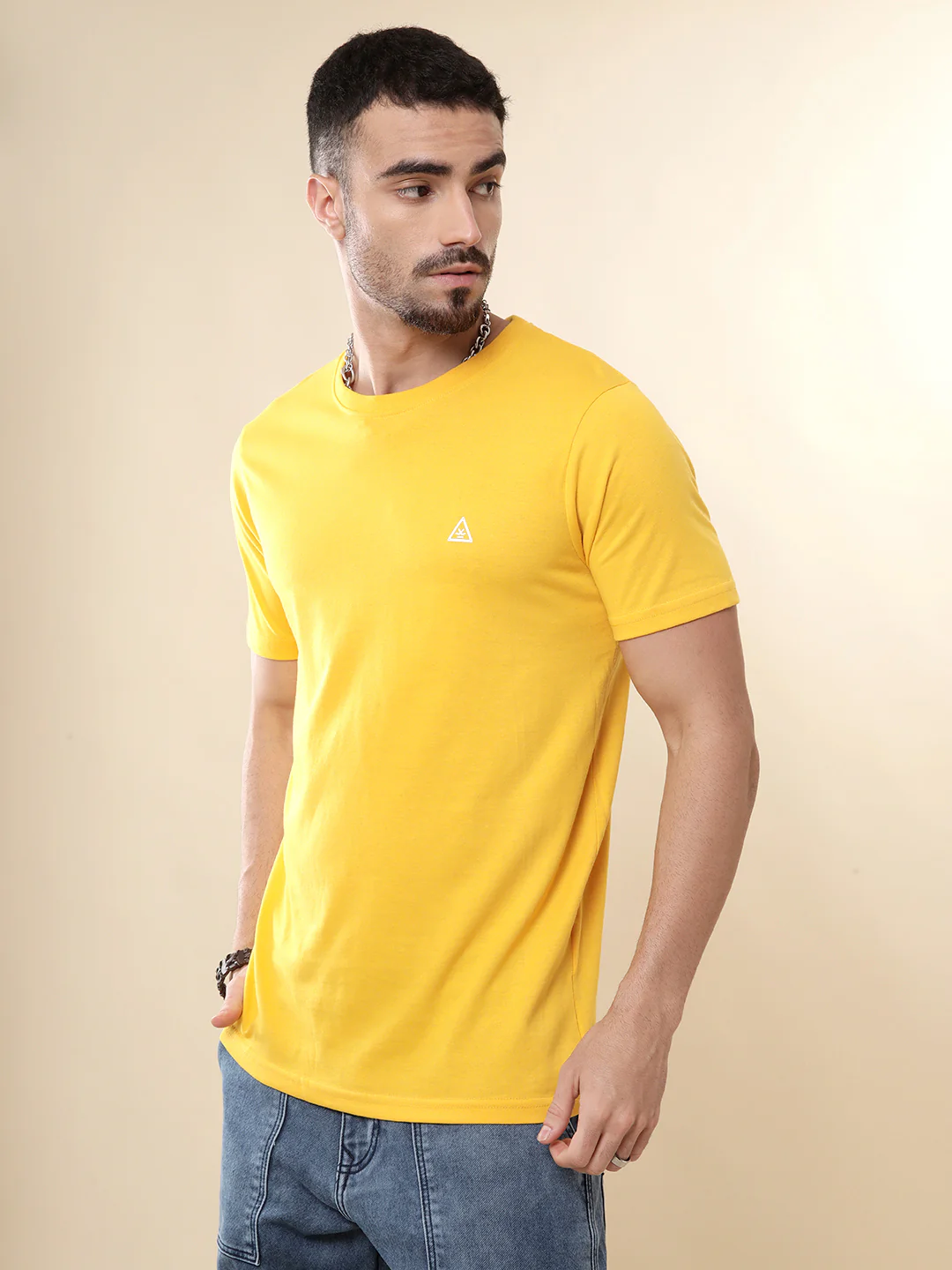 Sunny Yellow Crew Neck T-Shirt - Image 4